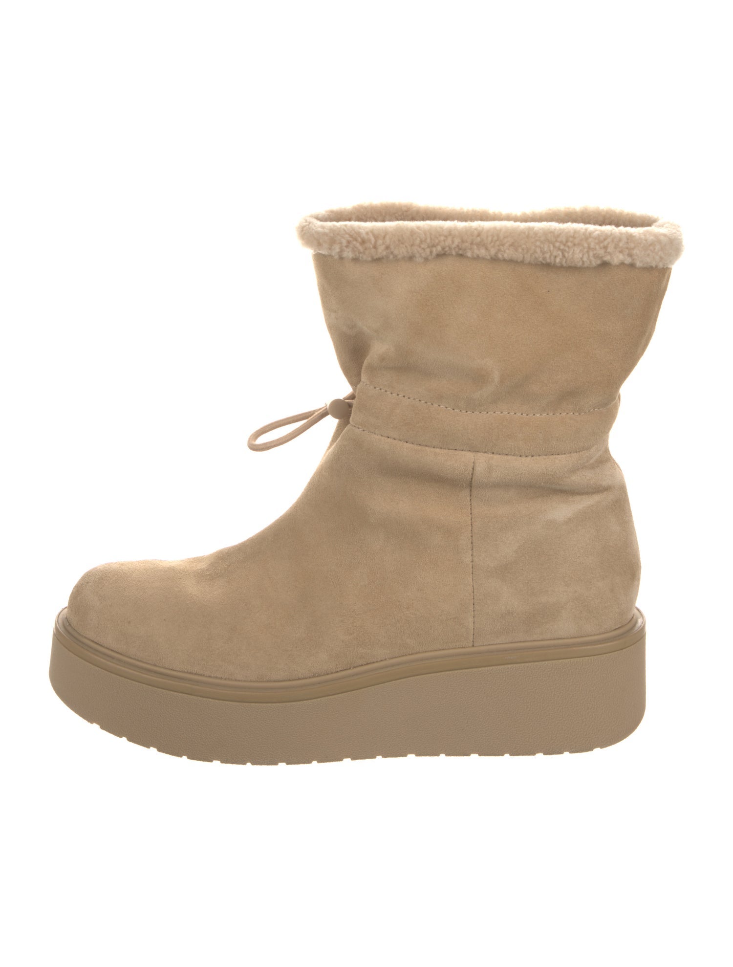 Vince Suede Fur Trim Boots