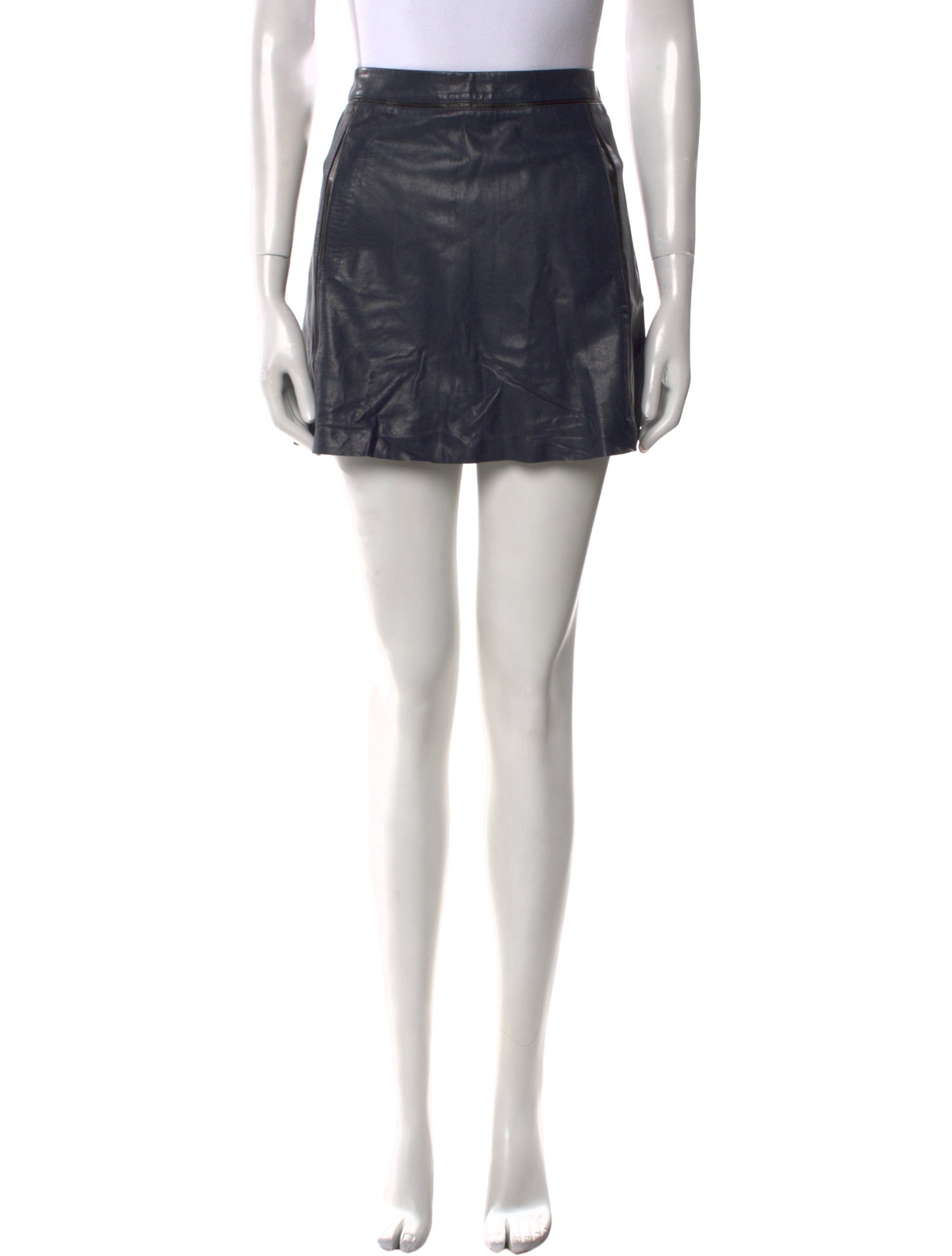 Vince Leather Mini Skirt
