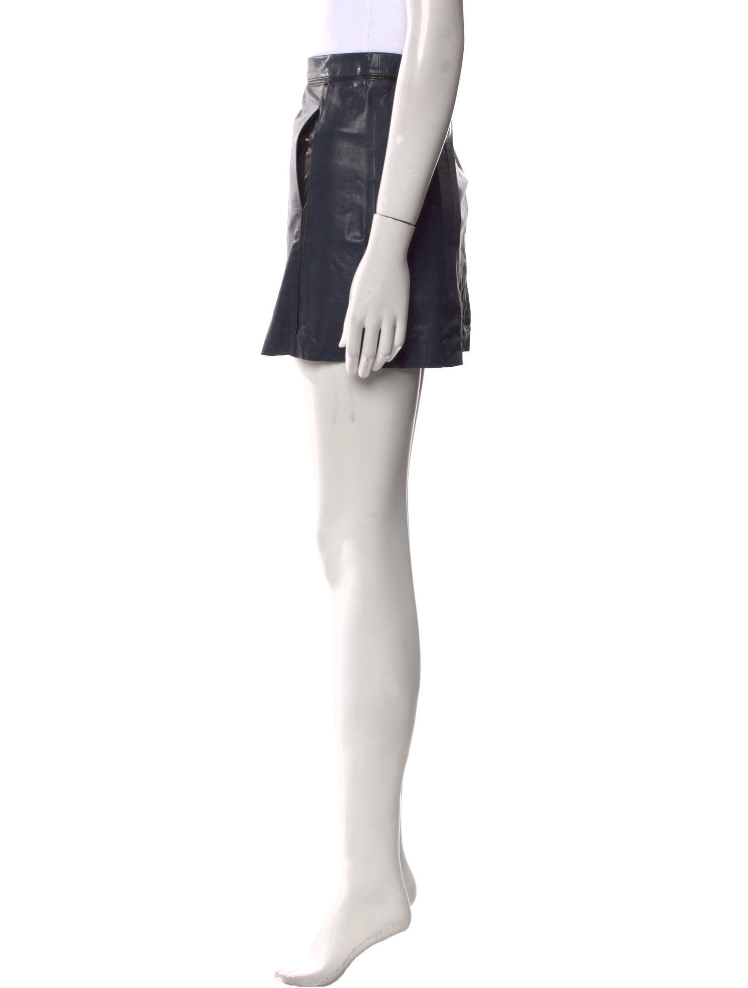 Vince Leather Mini Skirt