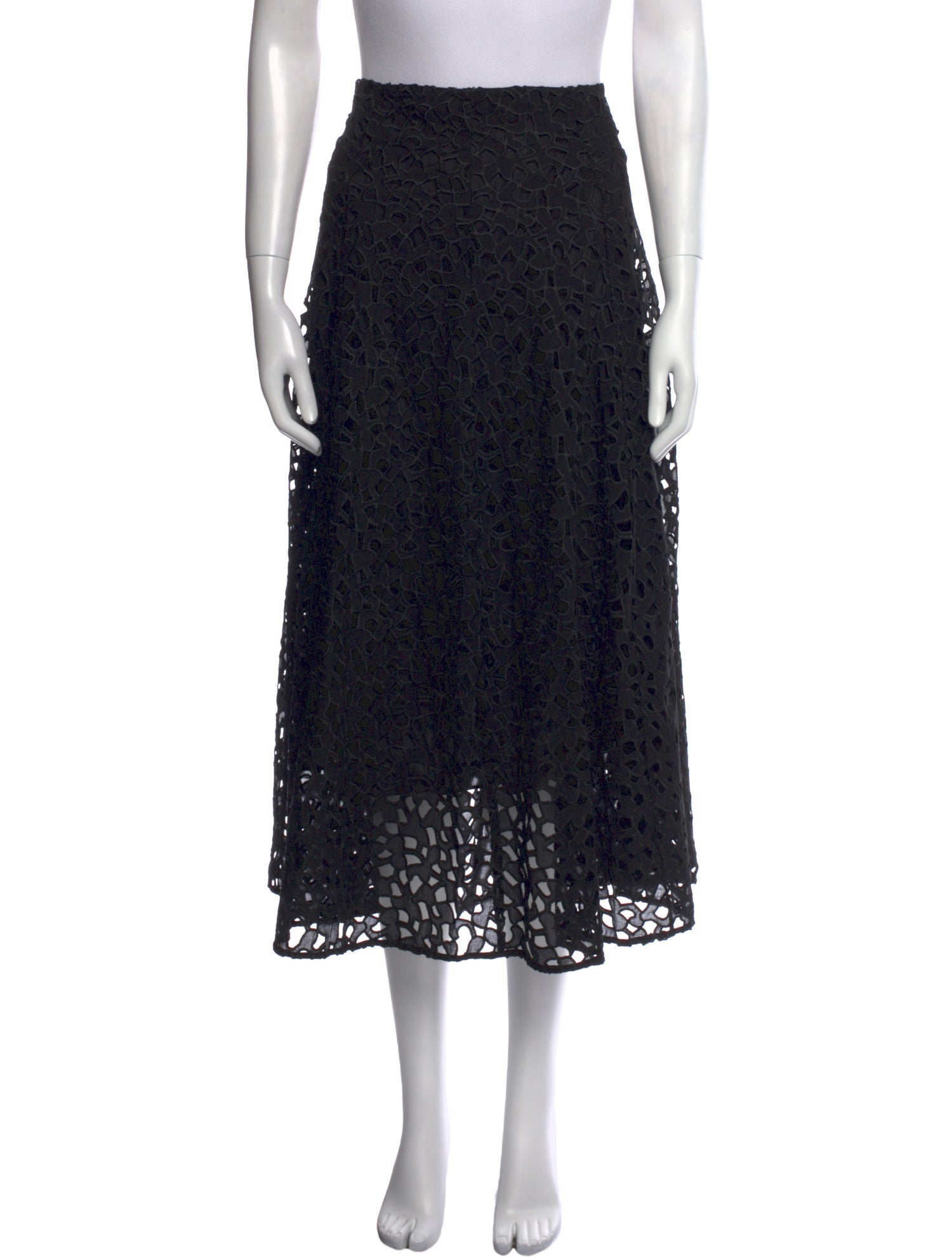 Vince Lace Pattern Midi Length Skirt