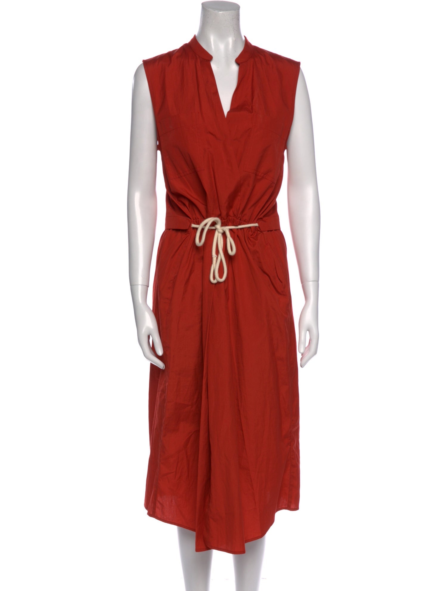 Vince V-Neck Knee-Length Dress