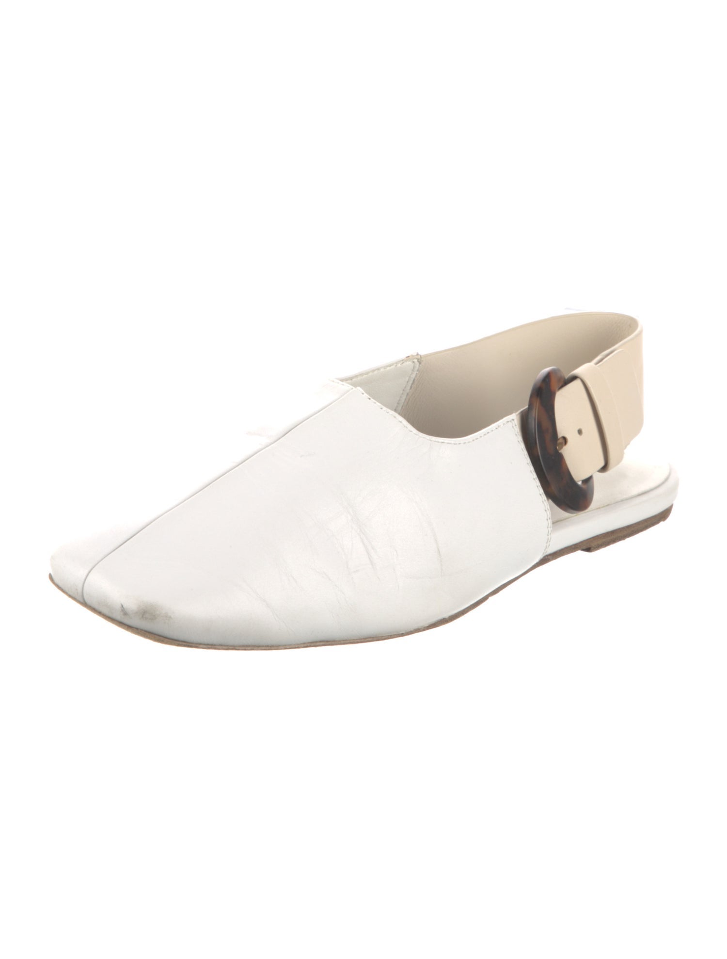 Vince Leather Colorblock Pattern Slingback Flats