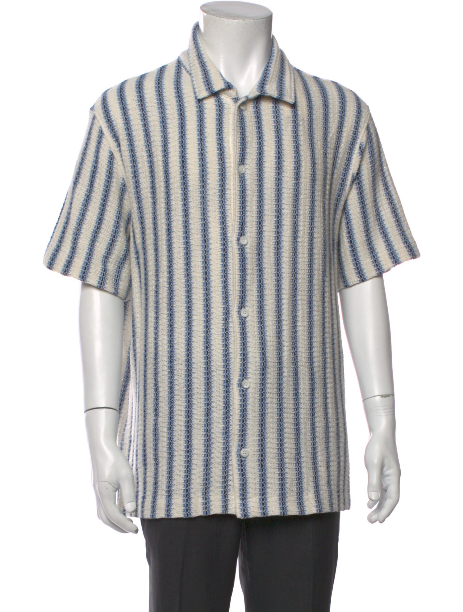 Vince Striped Collar Polo Sweater w/ Tags