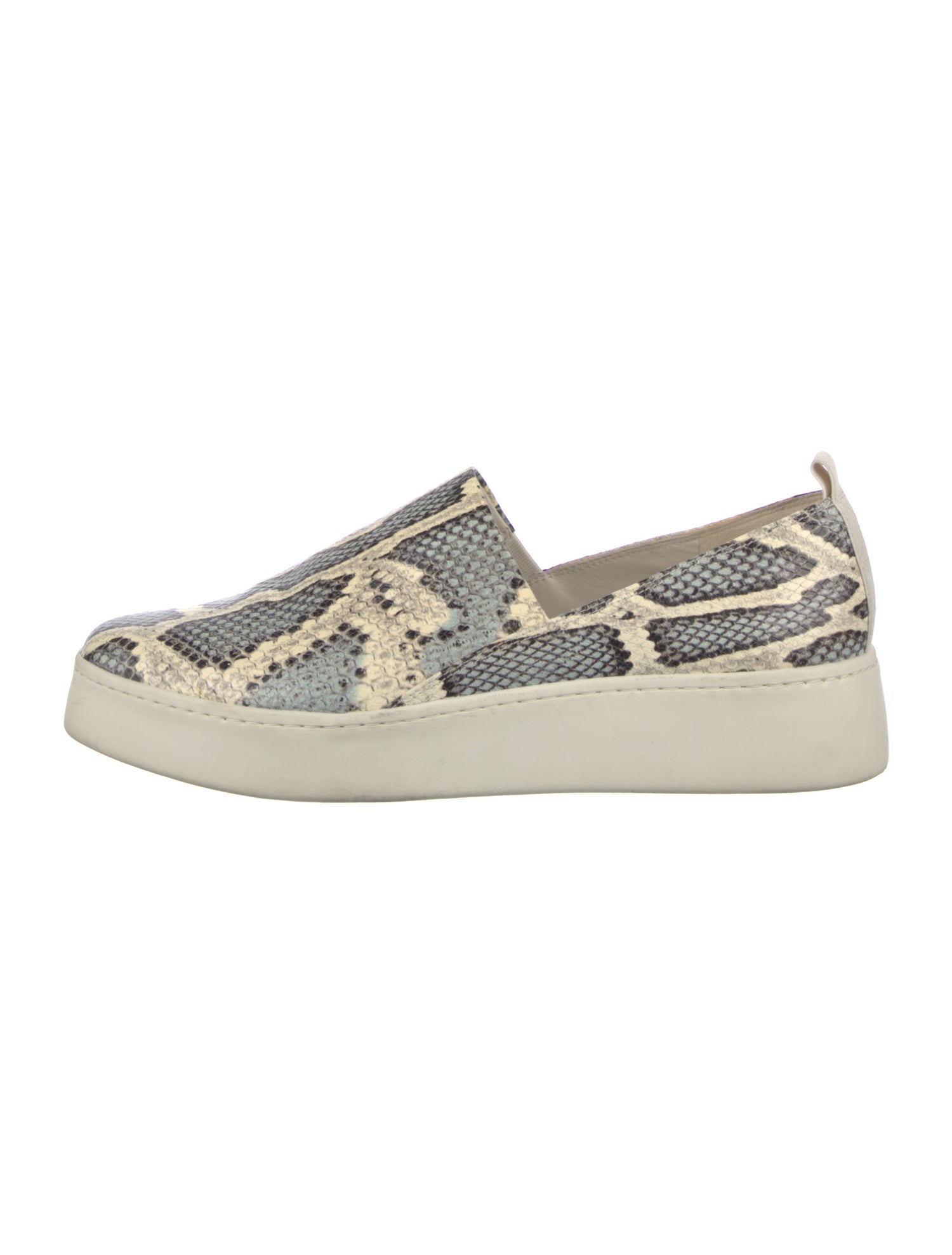 Vince Embossed Leather Animal Print Espadrilles