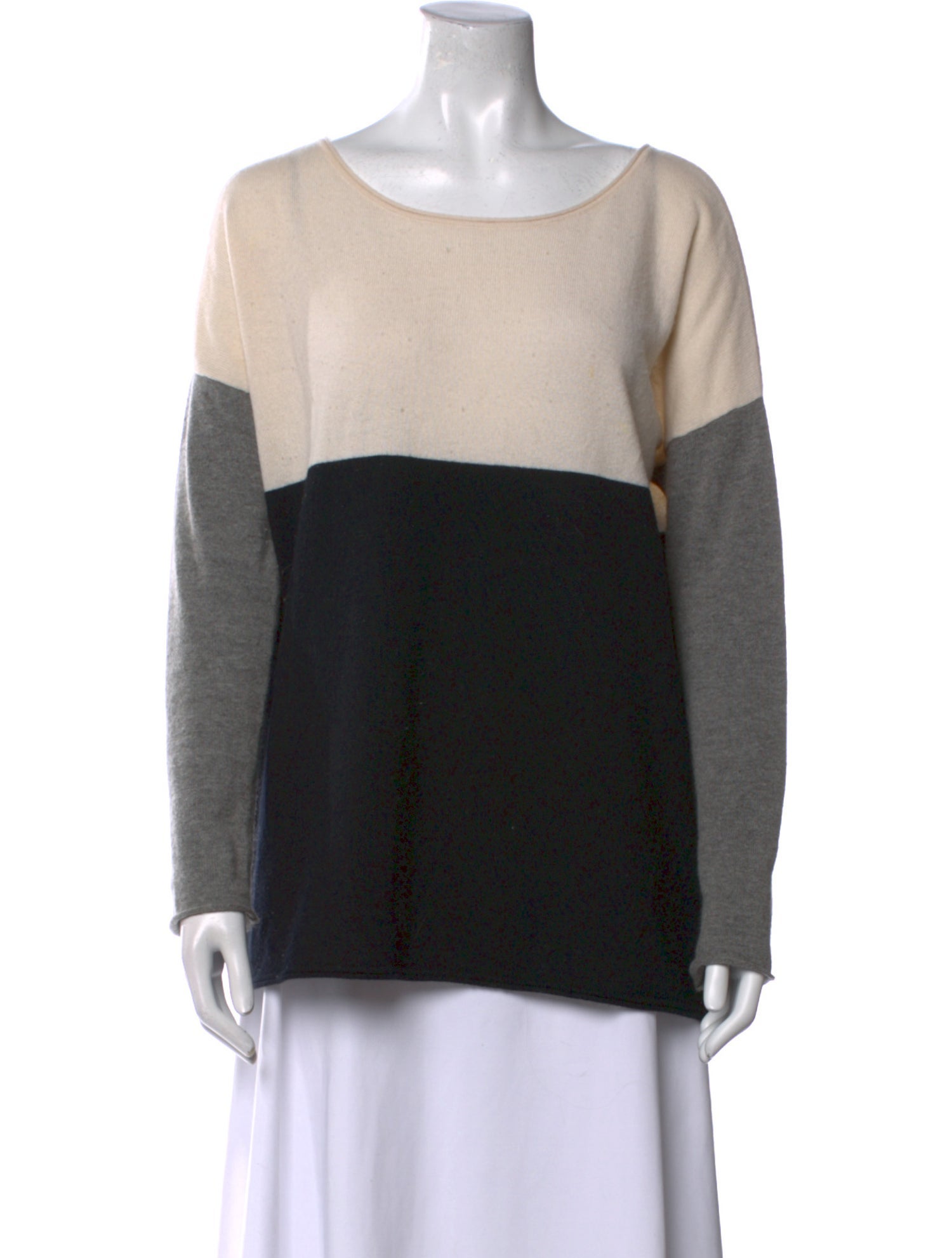 Vince Wool Colorblock Pattern Sweater