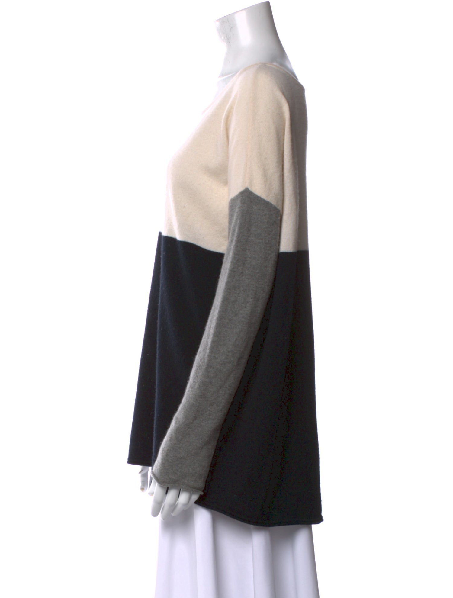 Vince Wool Colorblock Pattern Sweater