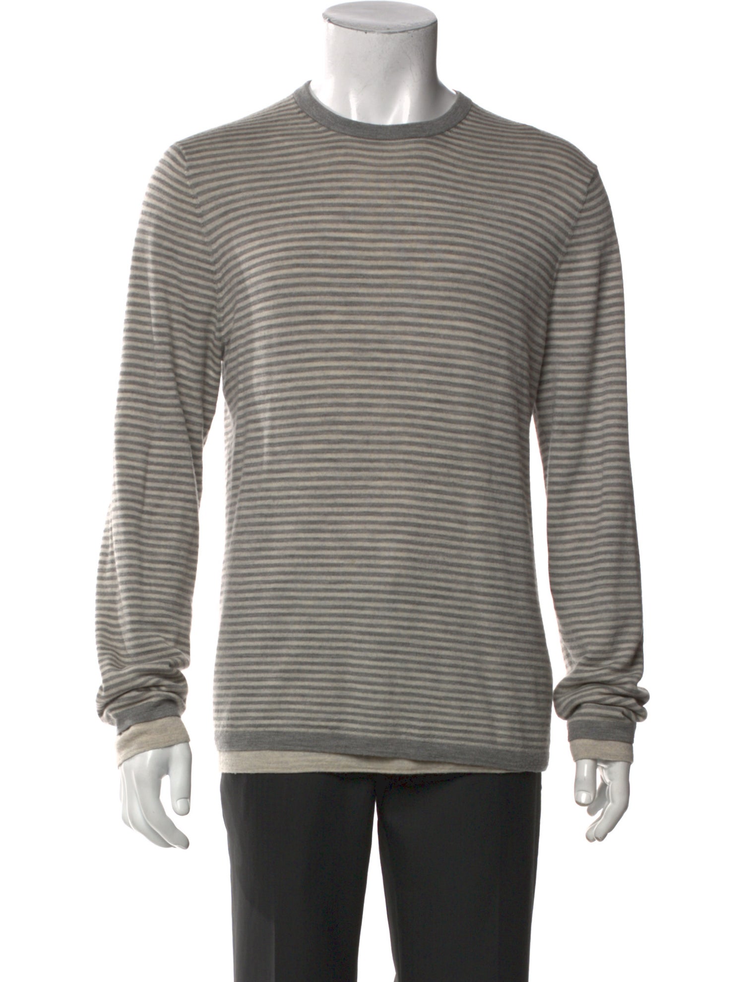 Vince Merino Wool Striped Pullover