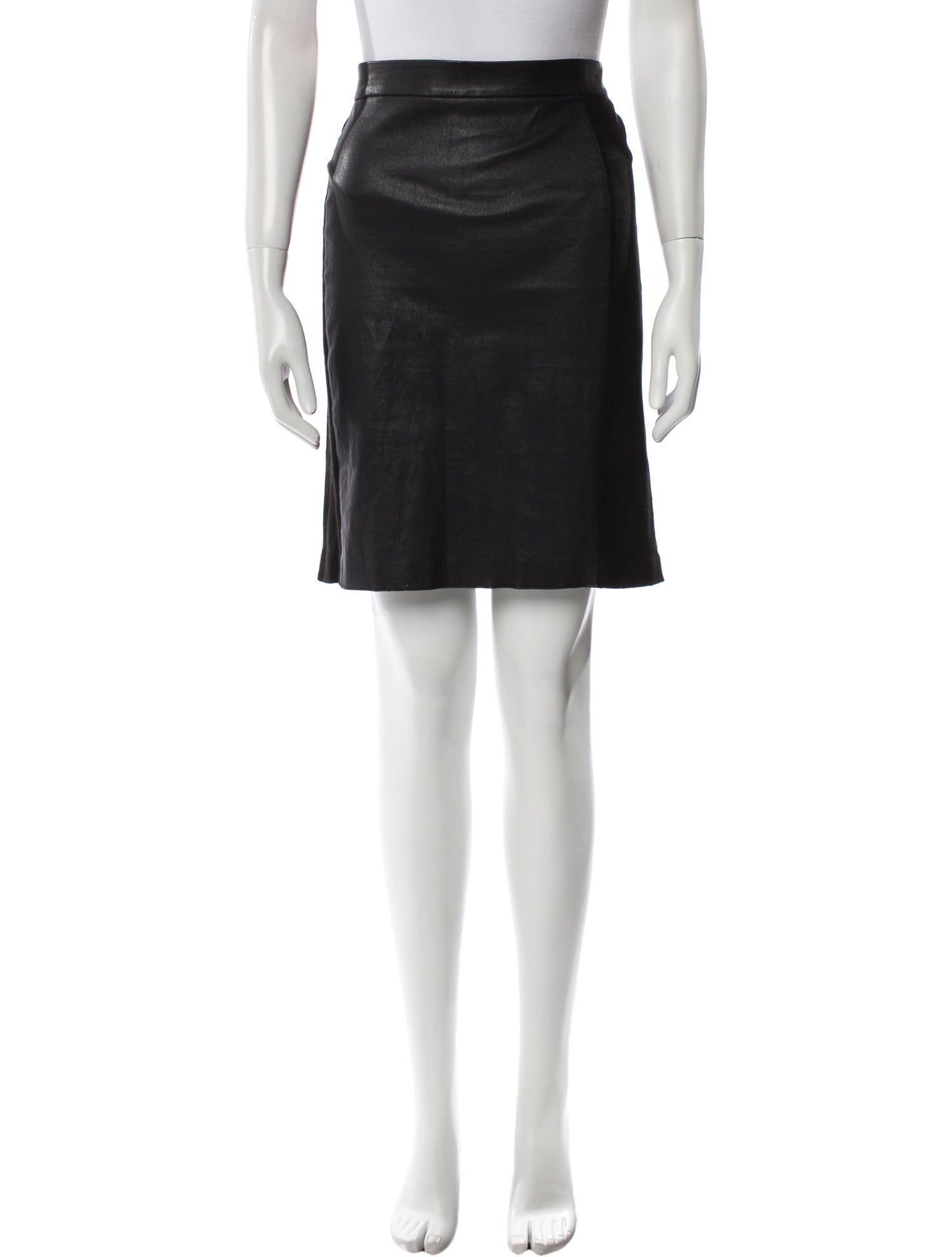 Vince Leather Knee-Length Skirt
