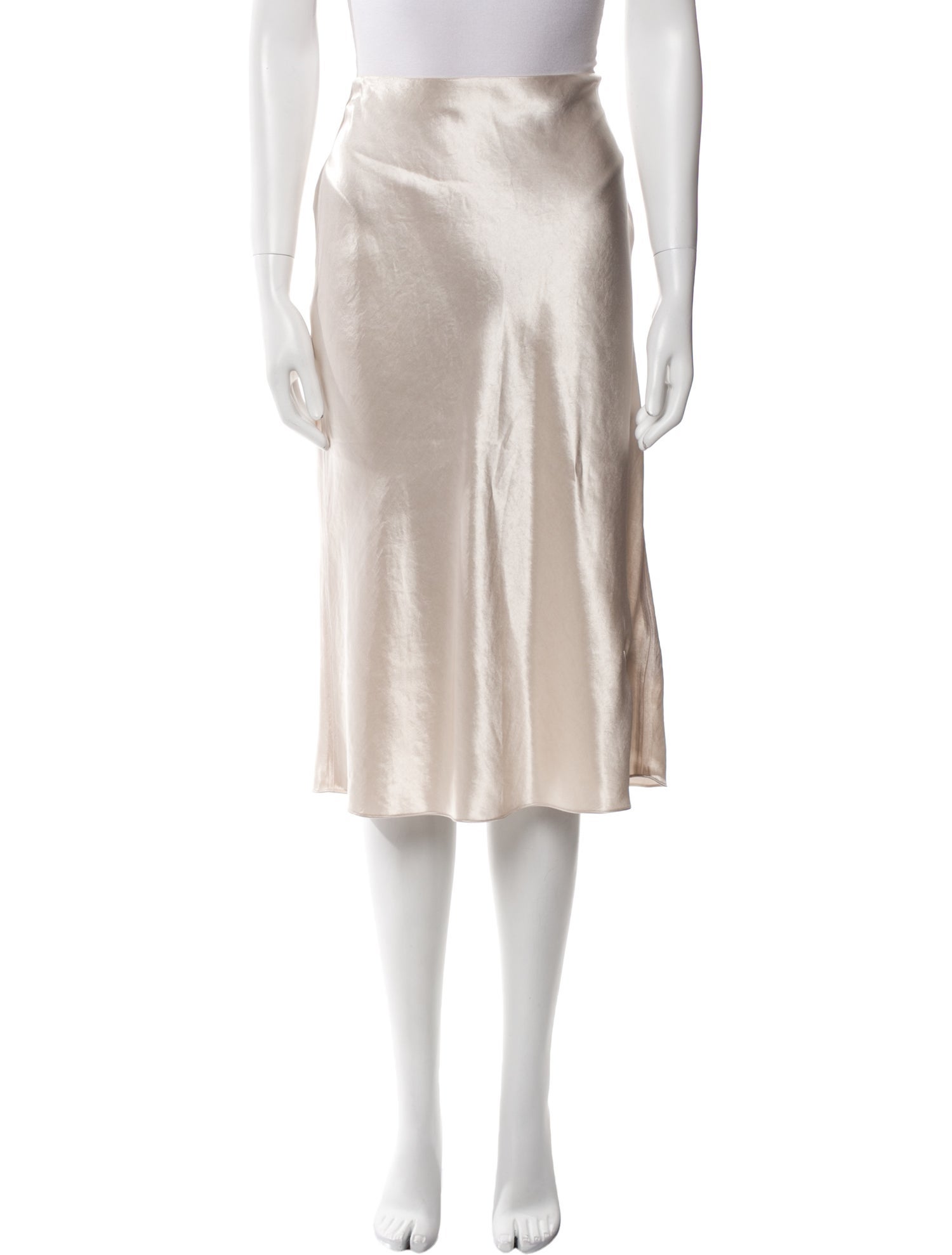 Vince Pleated Accents Knee-Length Skirt