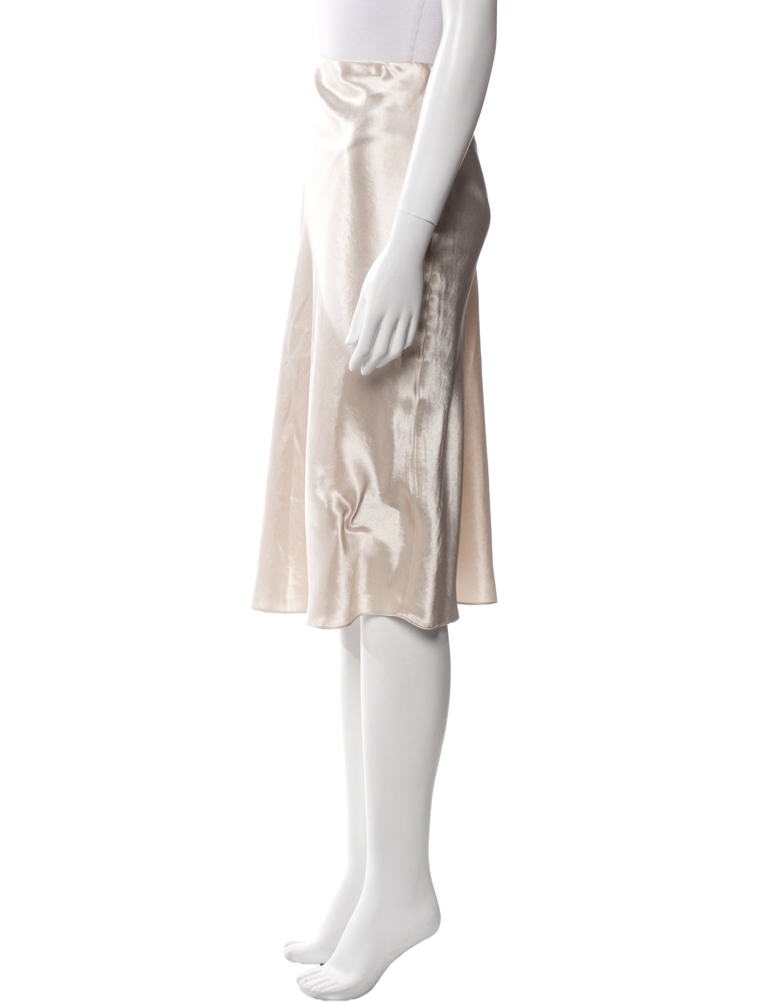 Vince Pleated Accents Knee-Length Skirt