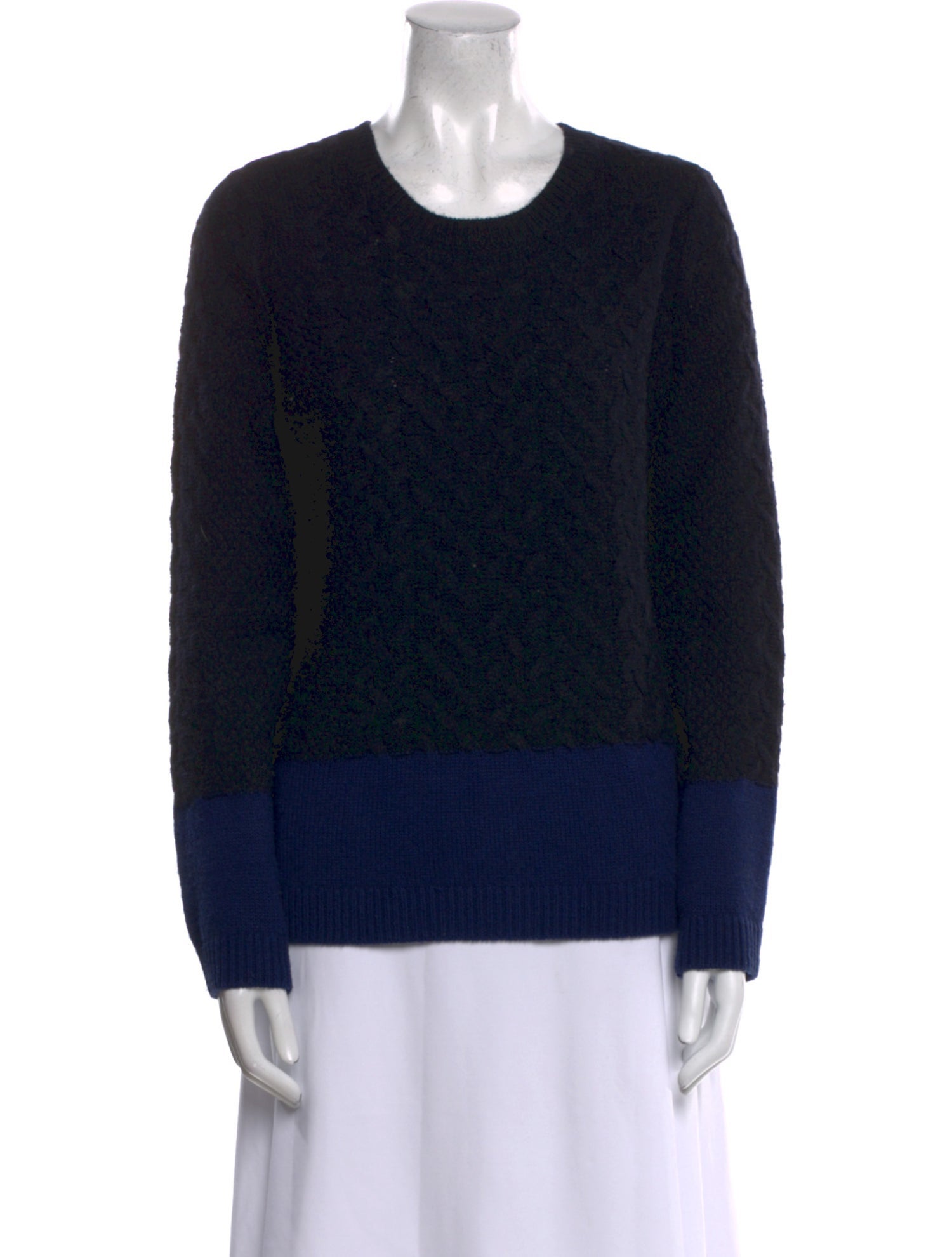 Vince Colorblock Pattern Scoop Neck Sweater