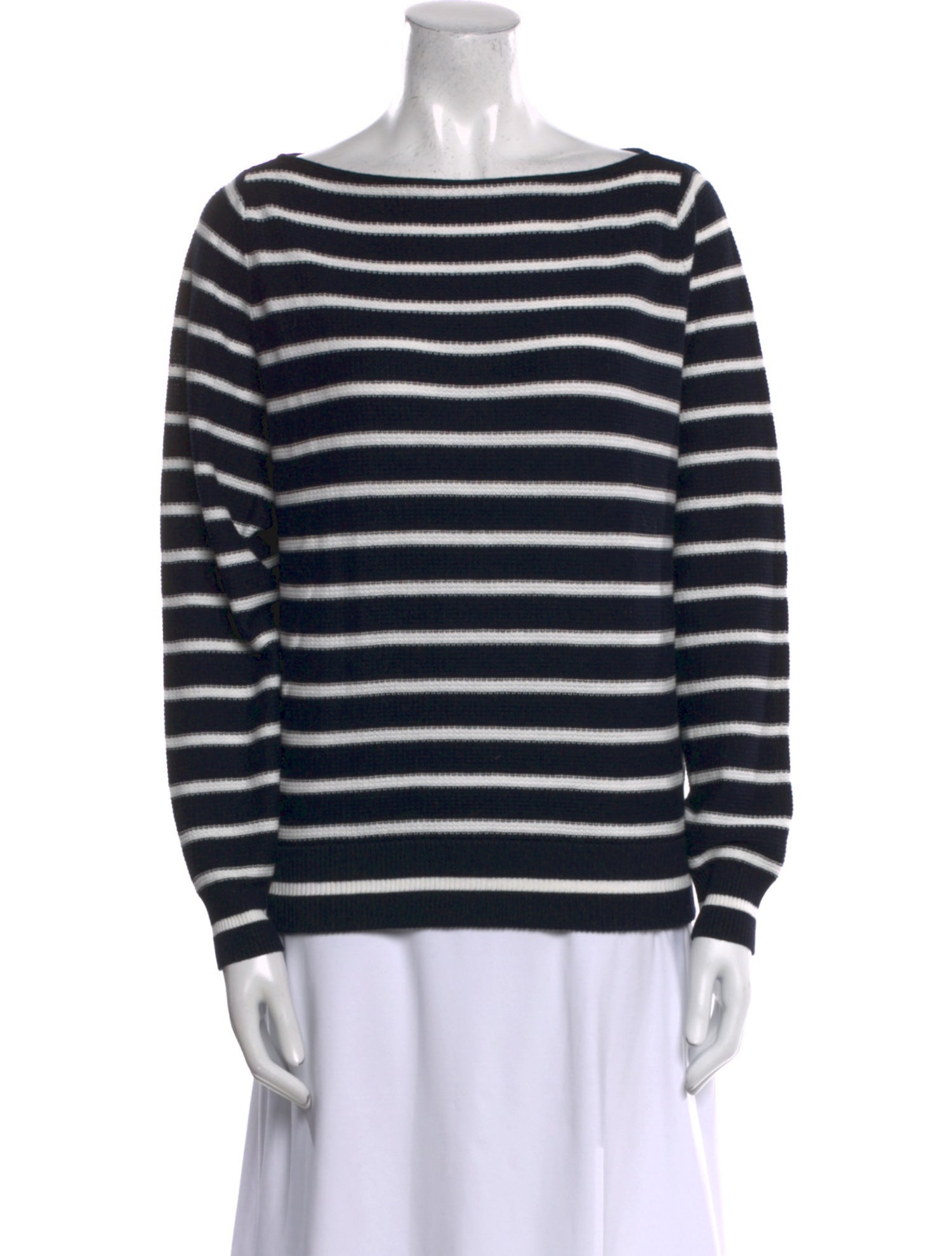 Vince Striped Bateau Neckline Sweater