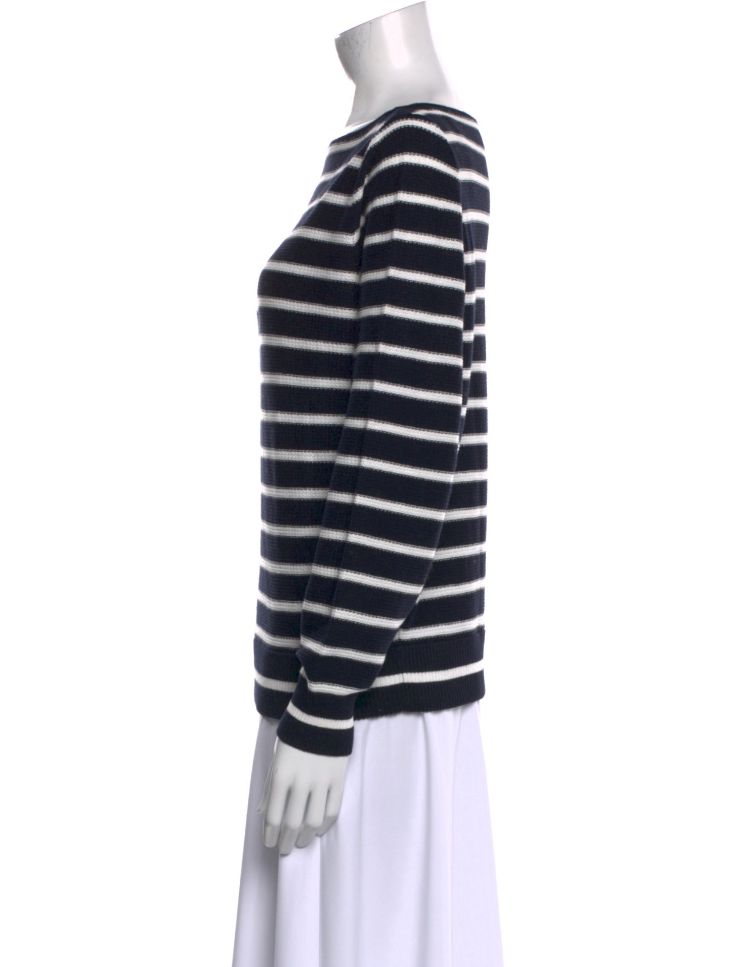 Vince Striped Bateau Neckline Sweater