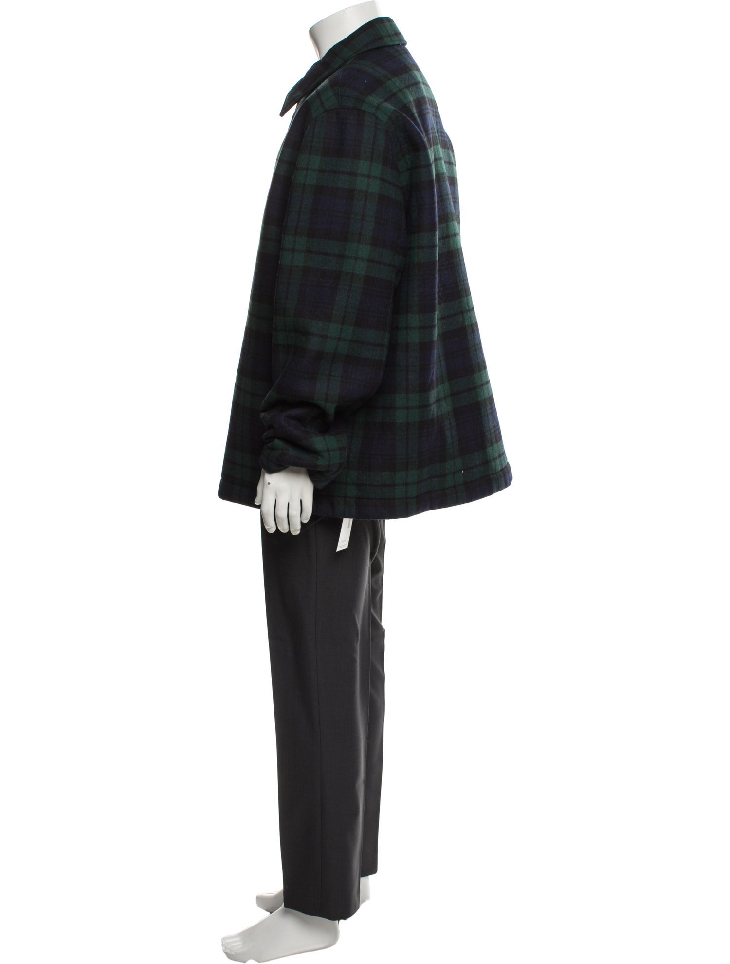 Vince Plaid Print Overcoat w/ Tags