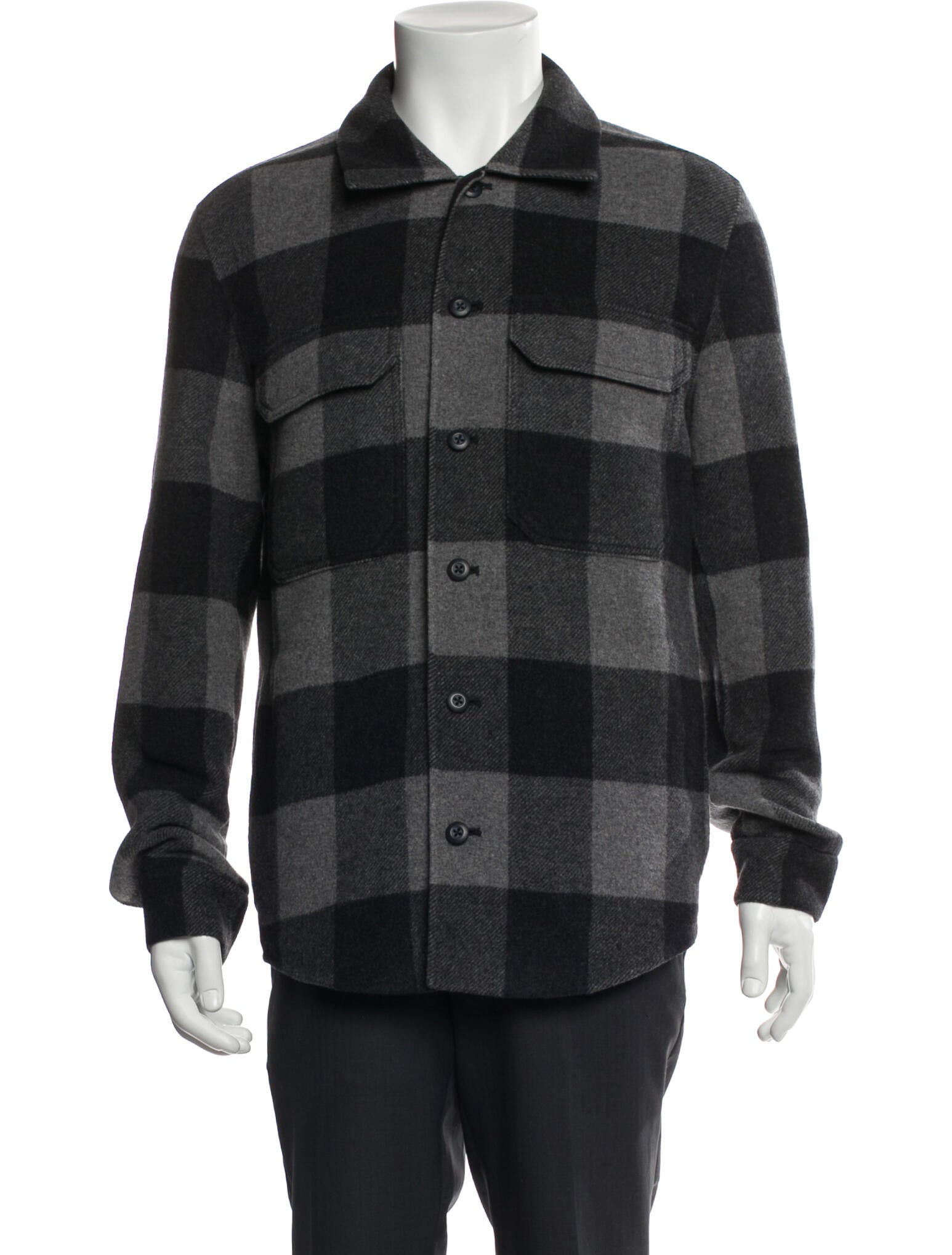 Vince Wool Plaid Print Jacket w/ Tags