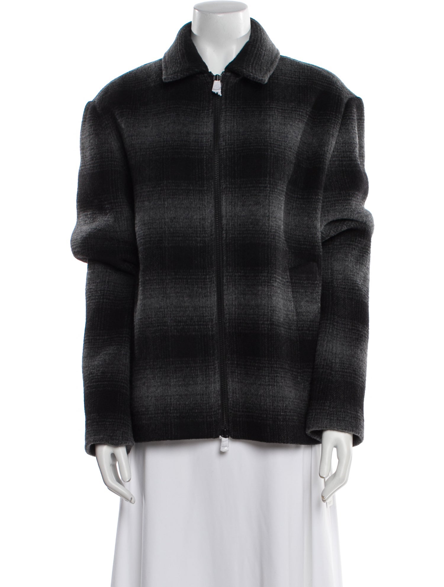 Vince Wool Plaid Print Jacket w/ Tags