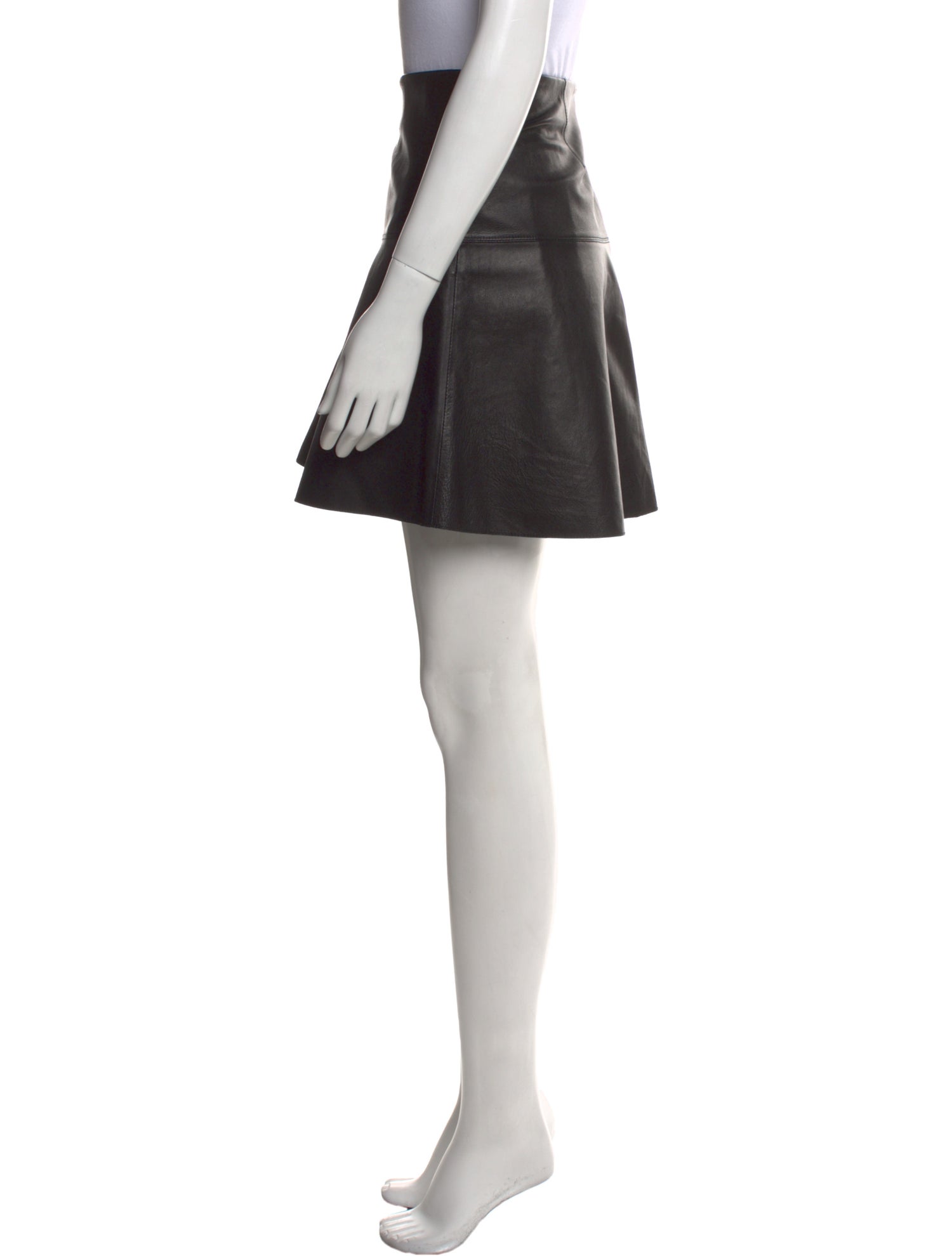 Vince Lamb Leather Mini Skirt