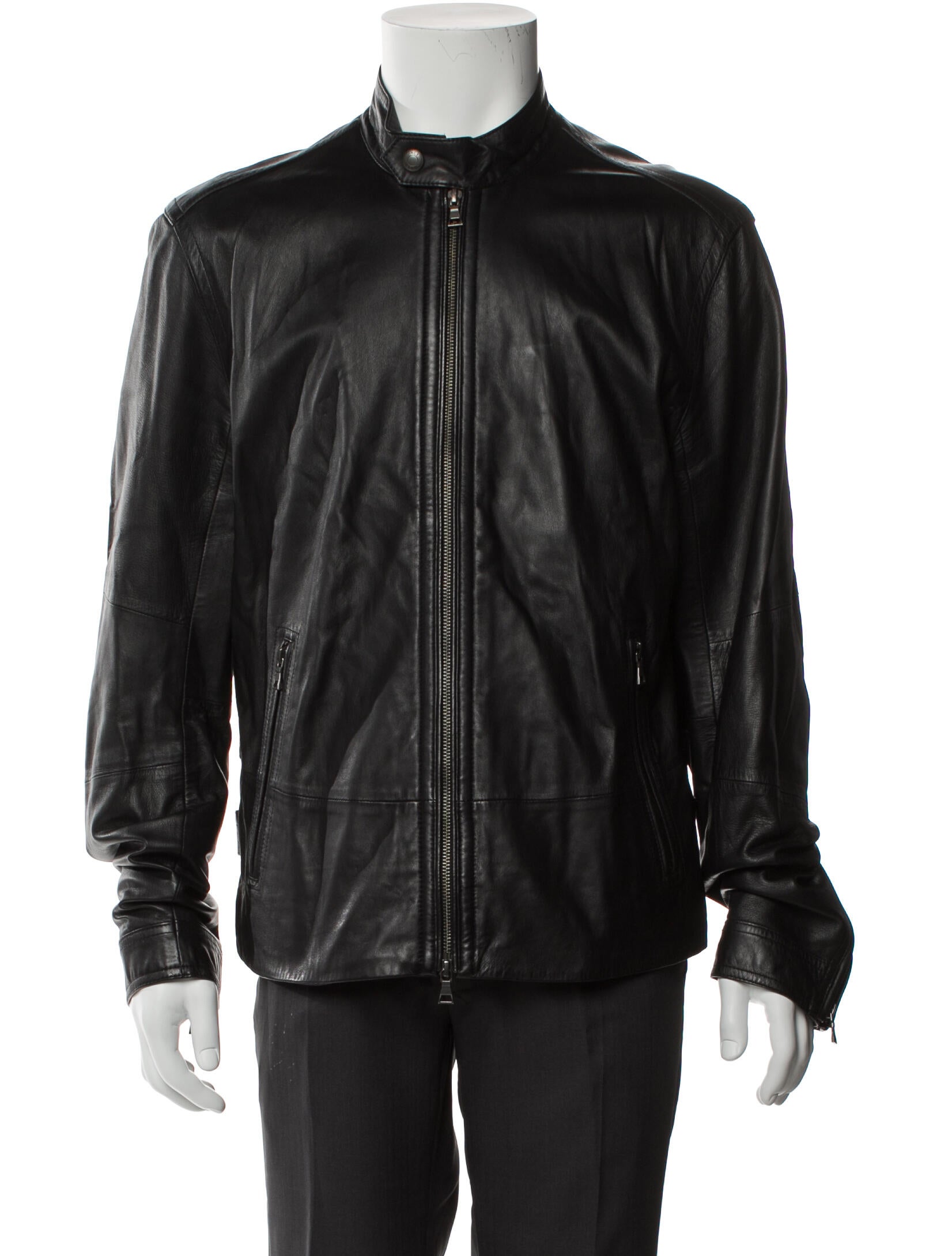 Vince Lamb Leather Moto Jacket