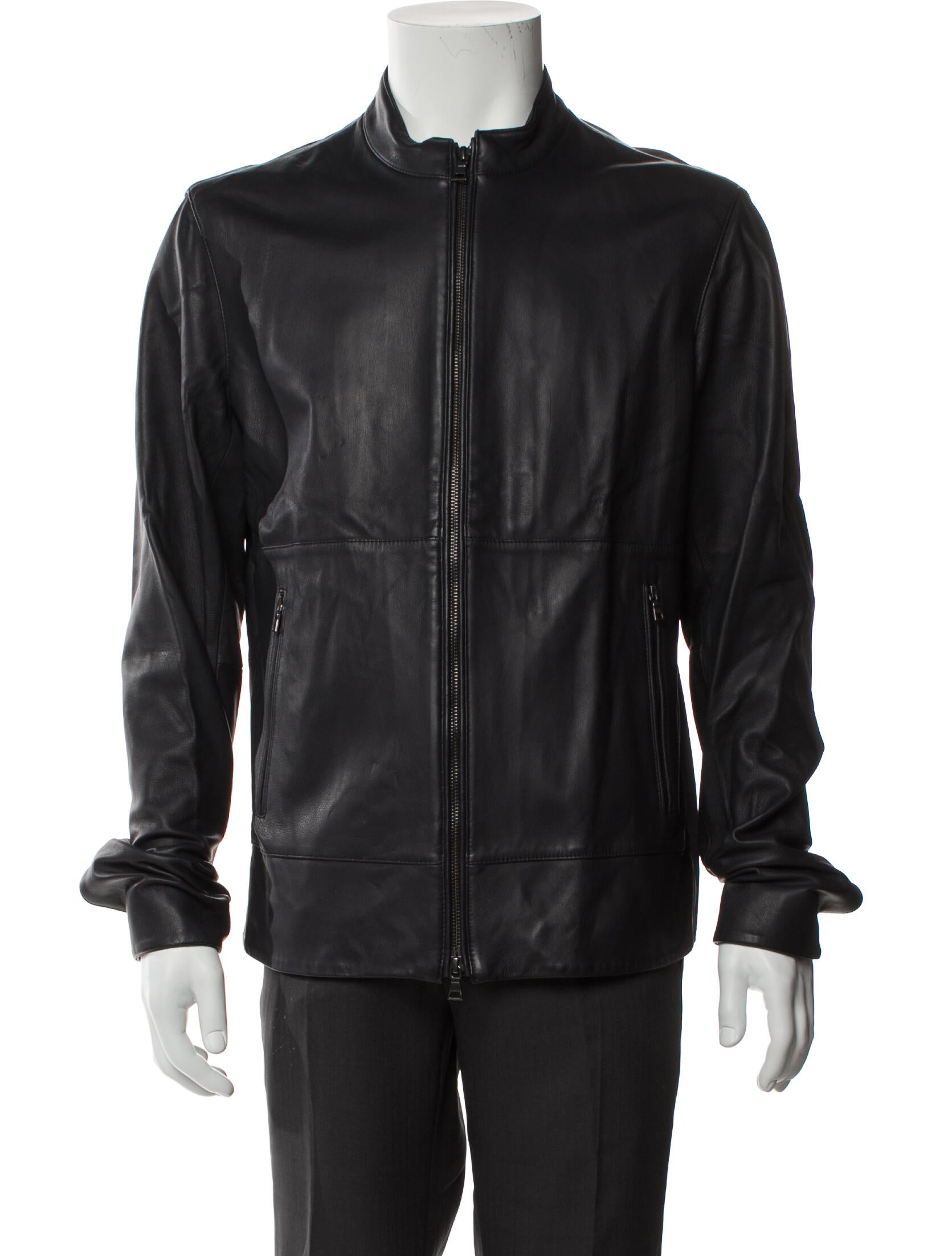 Vince Lamb Leather Moto Jacket