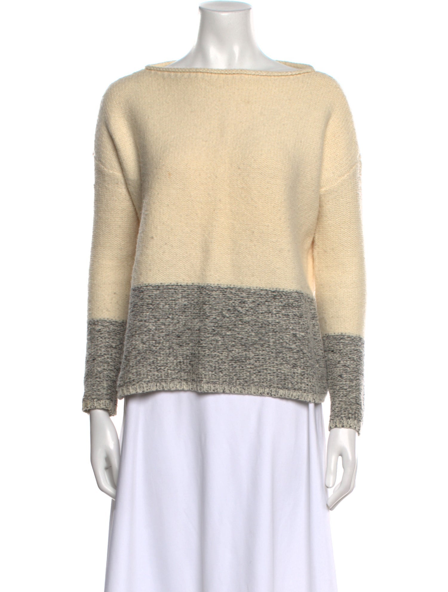 Vince Wool Colorblock Pattern Sweater
