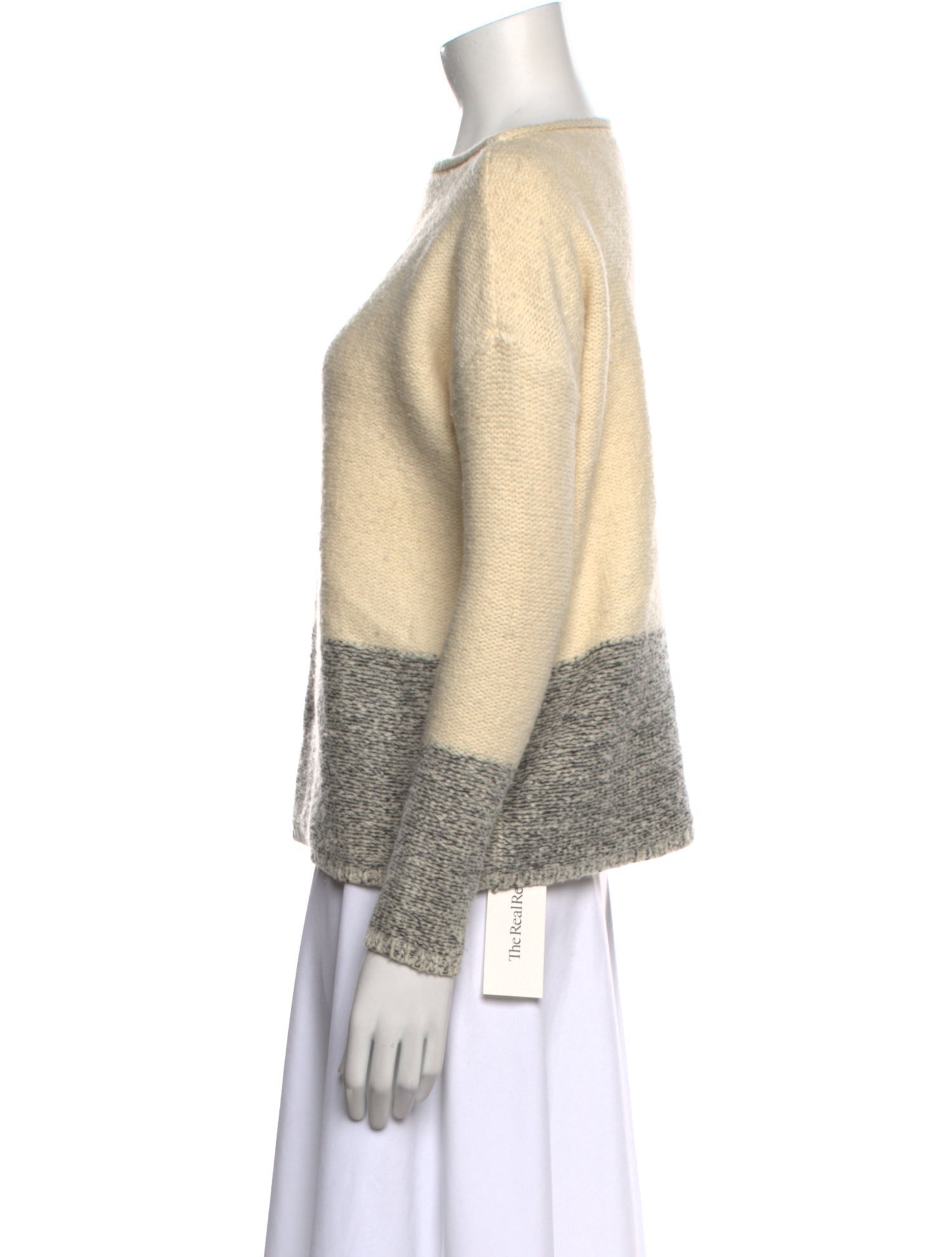 Vince Wool Colorblock Pattern Sweater