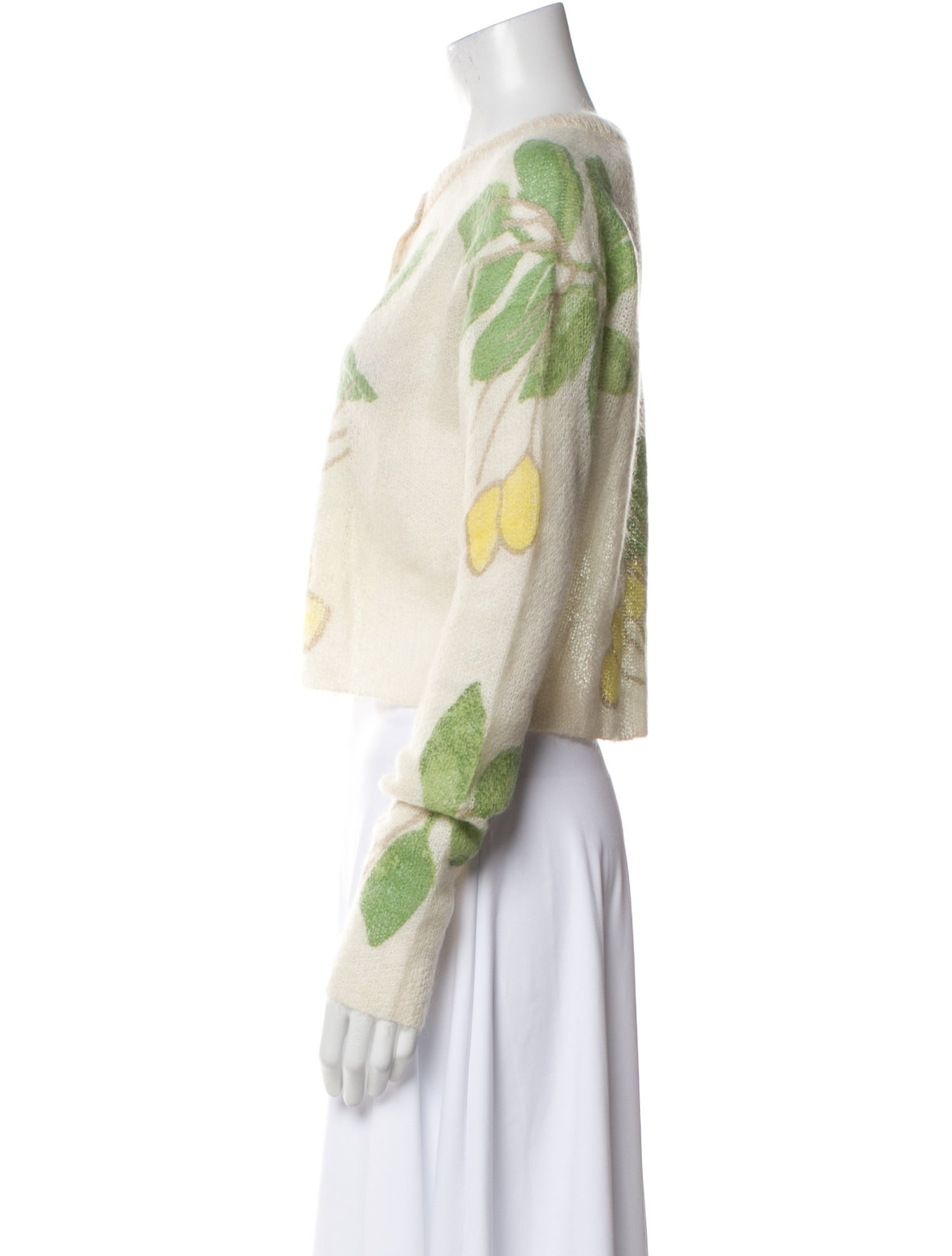 Vince Floral Print Crew Neck Sweater