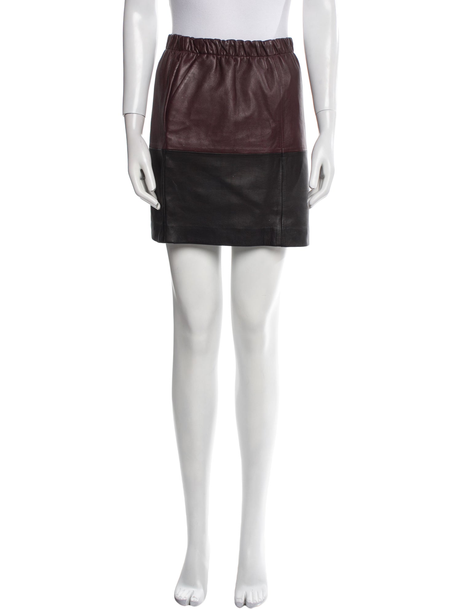 Vince Lamb Leather Mini Skirt