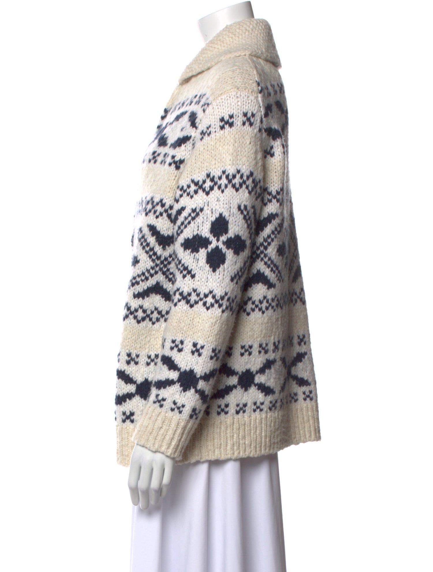 Vince Striped Mock Neck Sweater