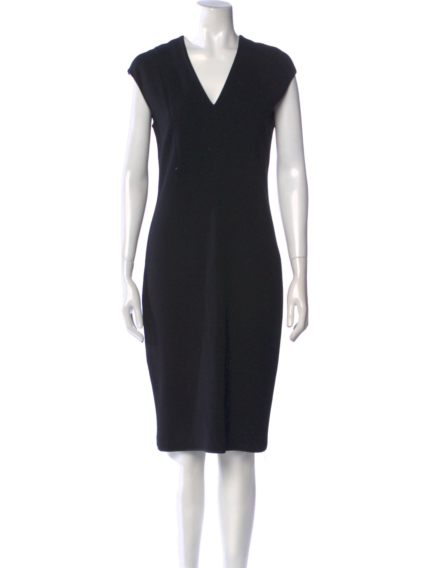 Vince V-Neck Knee-Length Dress