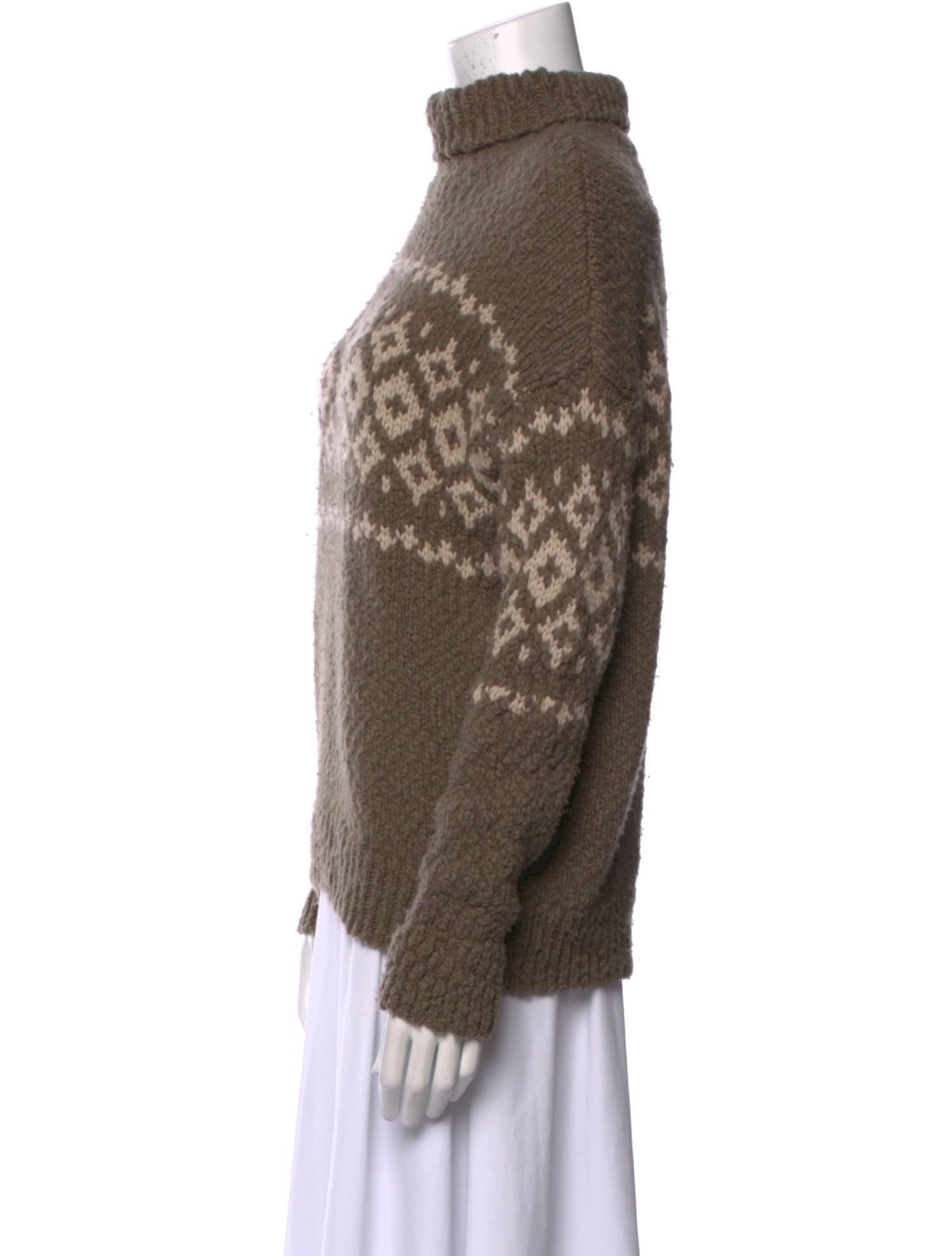 Vince Printed Turtleneck Sweater