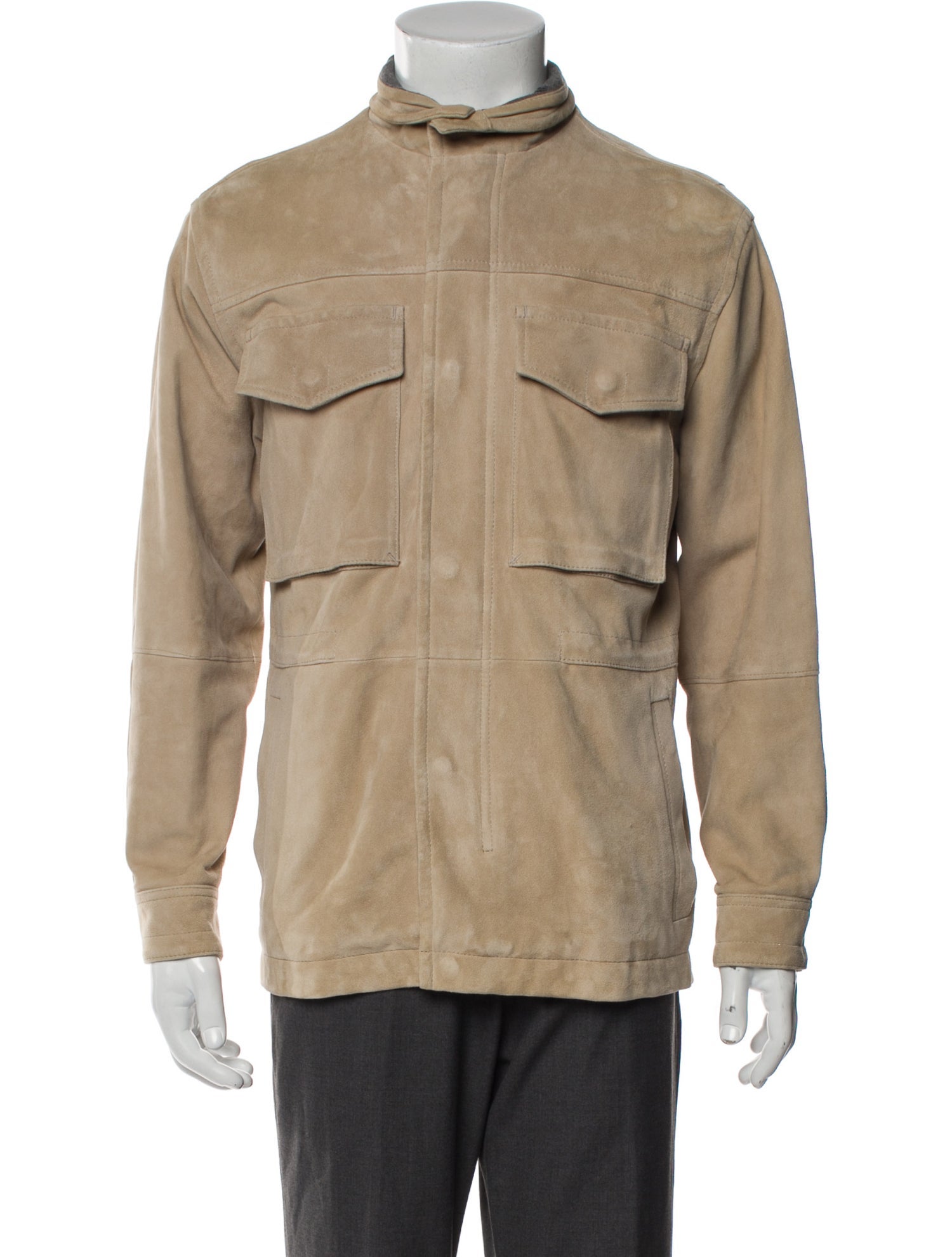 Vince Goat Leather Utility Jacket