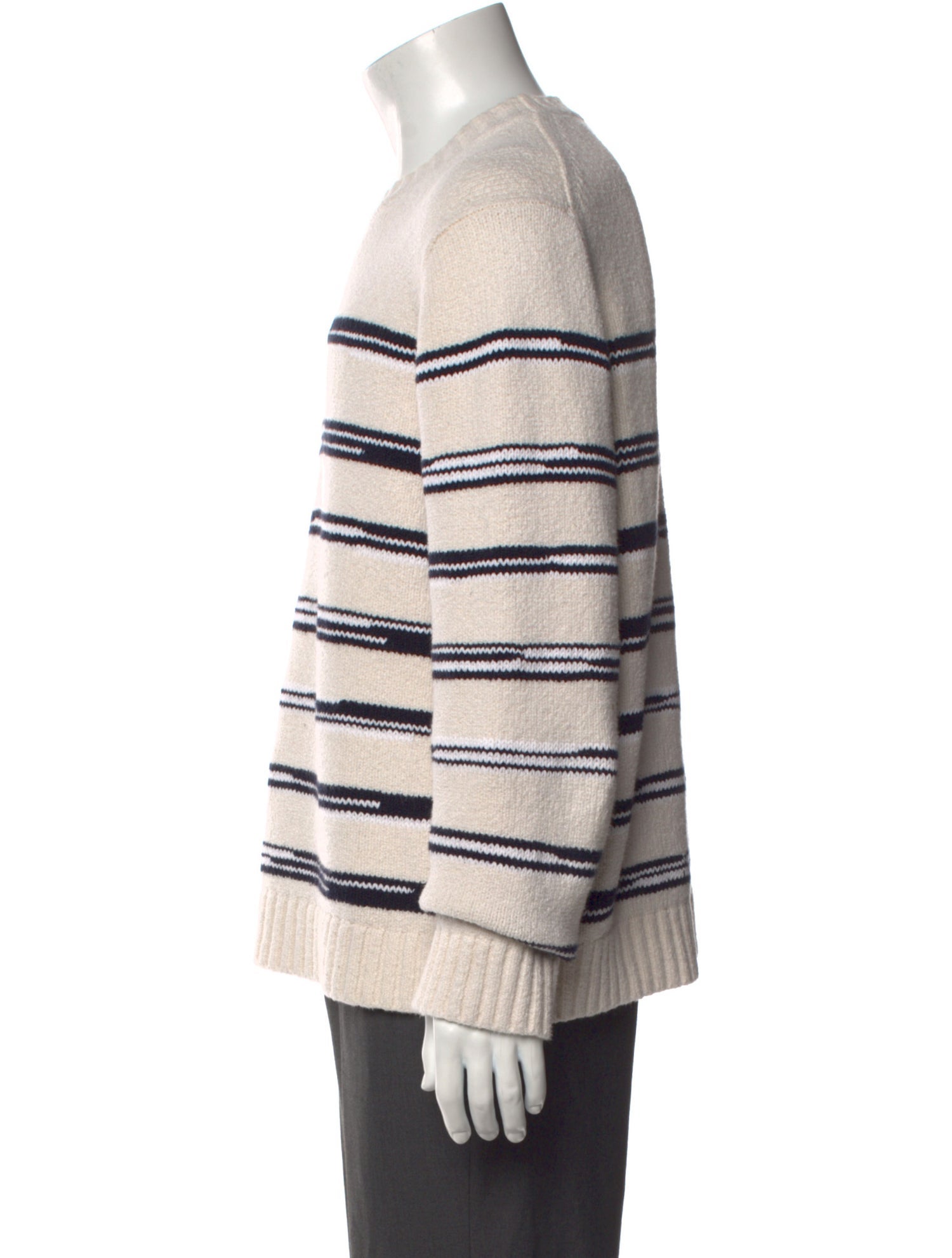 Vince Striped Crew Neck Pullover