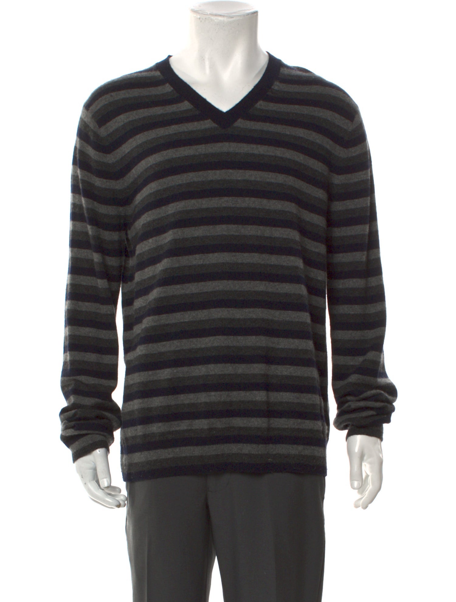 Vince Cashmere Striped Pullover