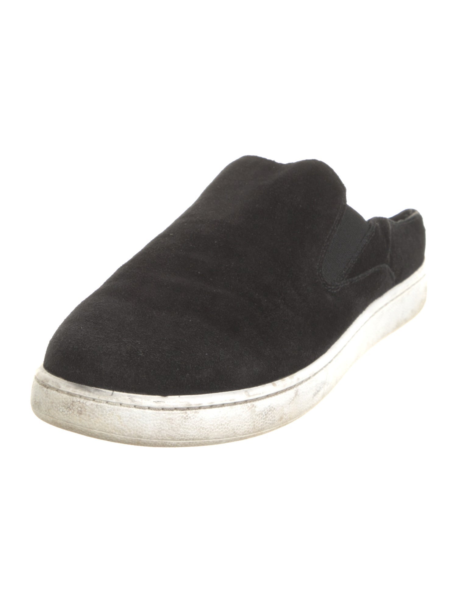 Vince Suede Colorblock Pattern Mules