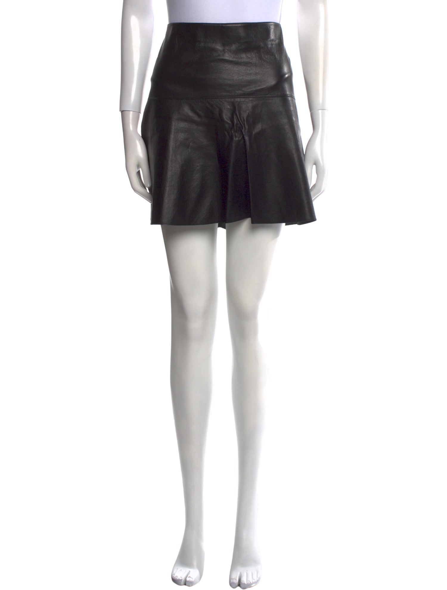 Vince Leather Mini Skirt