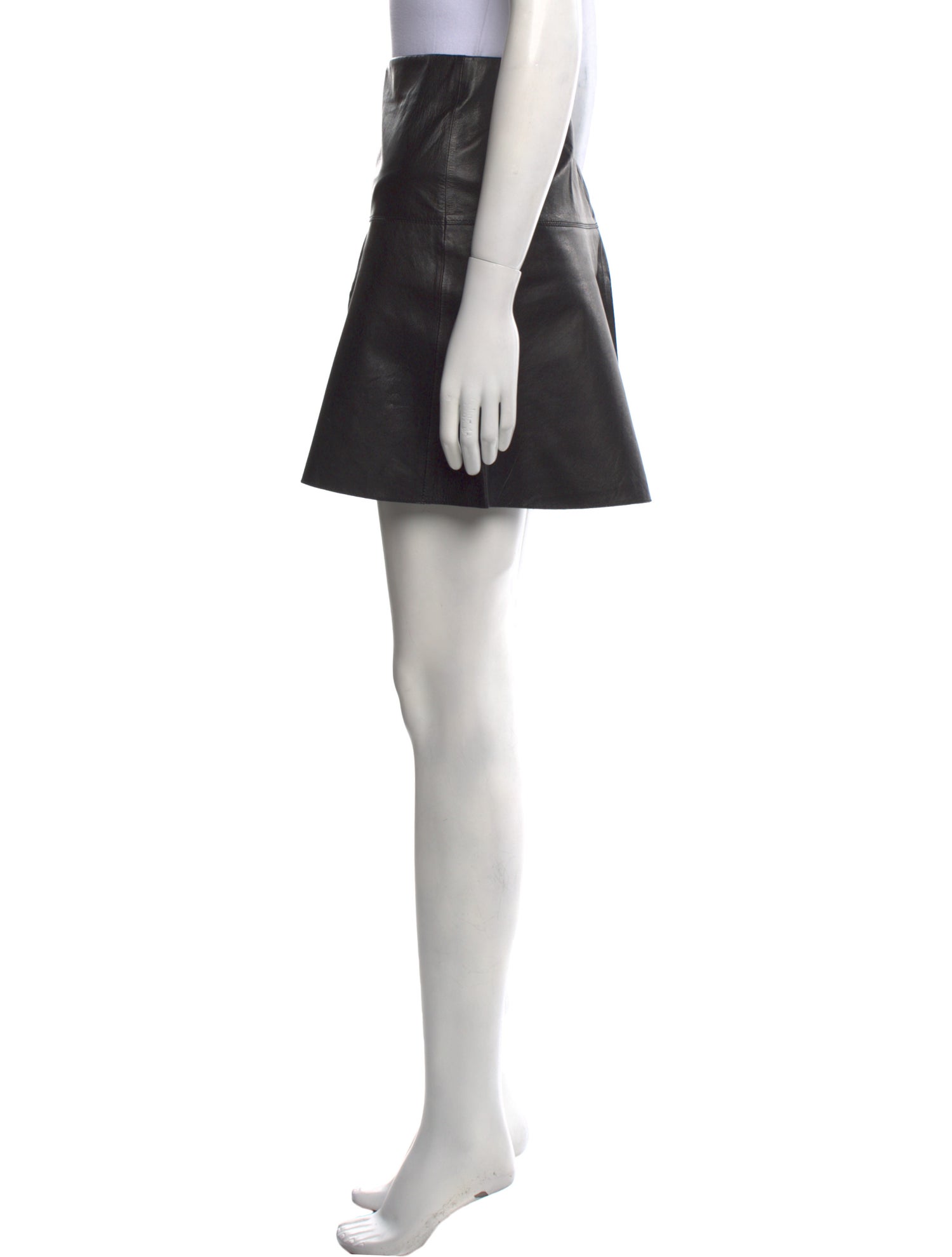 Vince Leather Mini Skirt