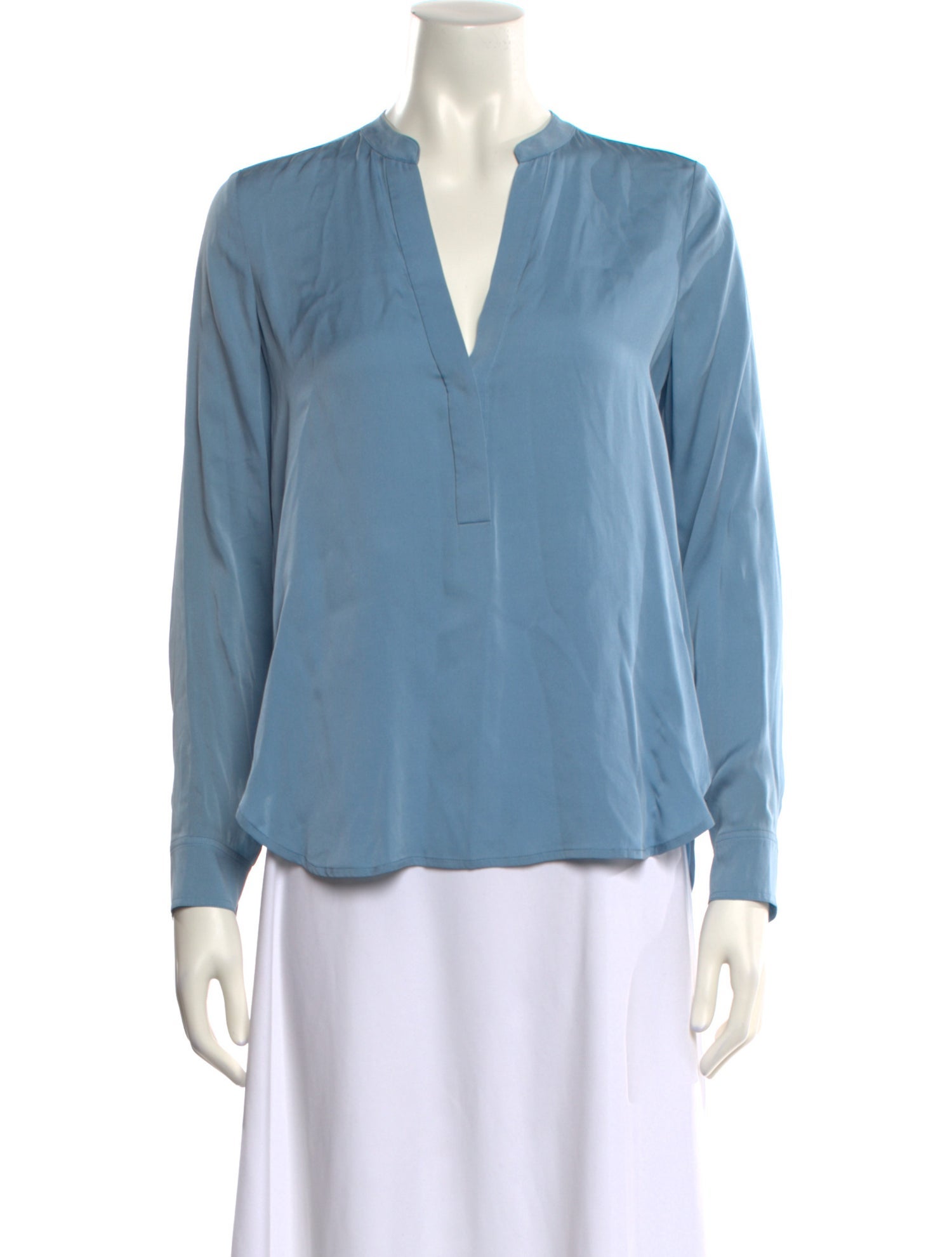 Vince Silk V-Neck Blouse