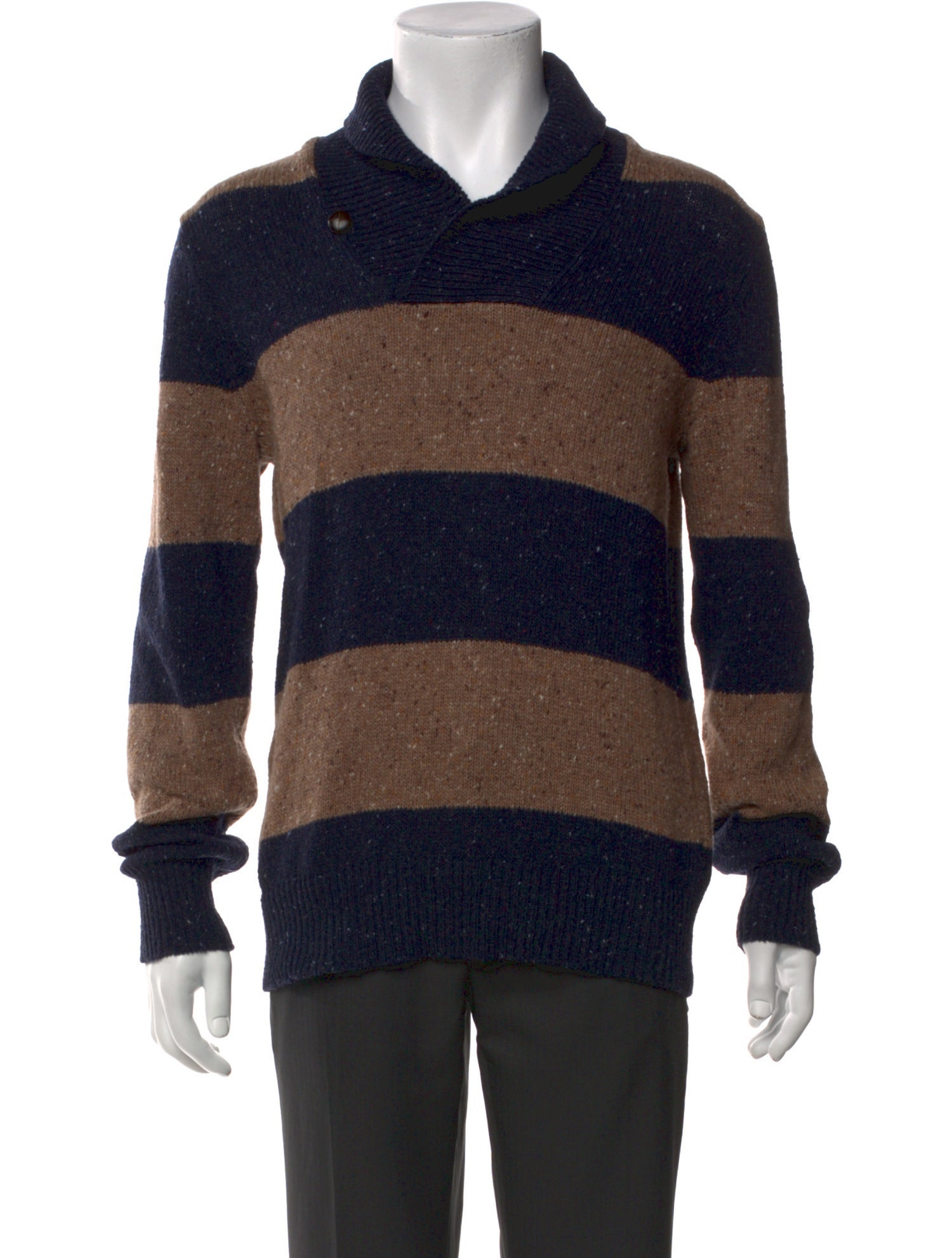 Vince Wool Striped Polo Sweater