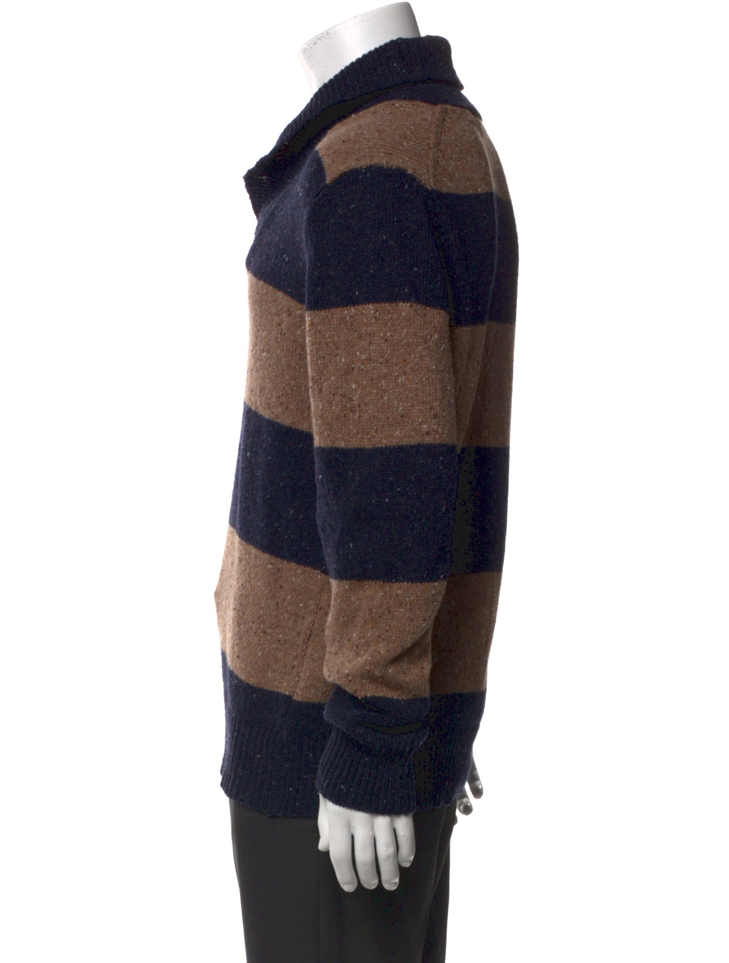 Vince Wool Striped Polo Sweater