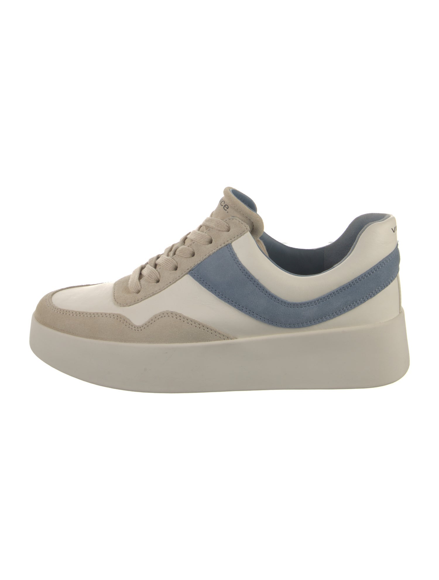 Vince Leather Colorblock Pattern Sneakers