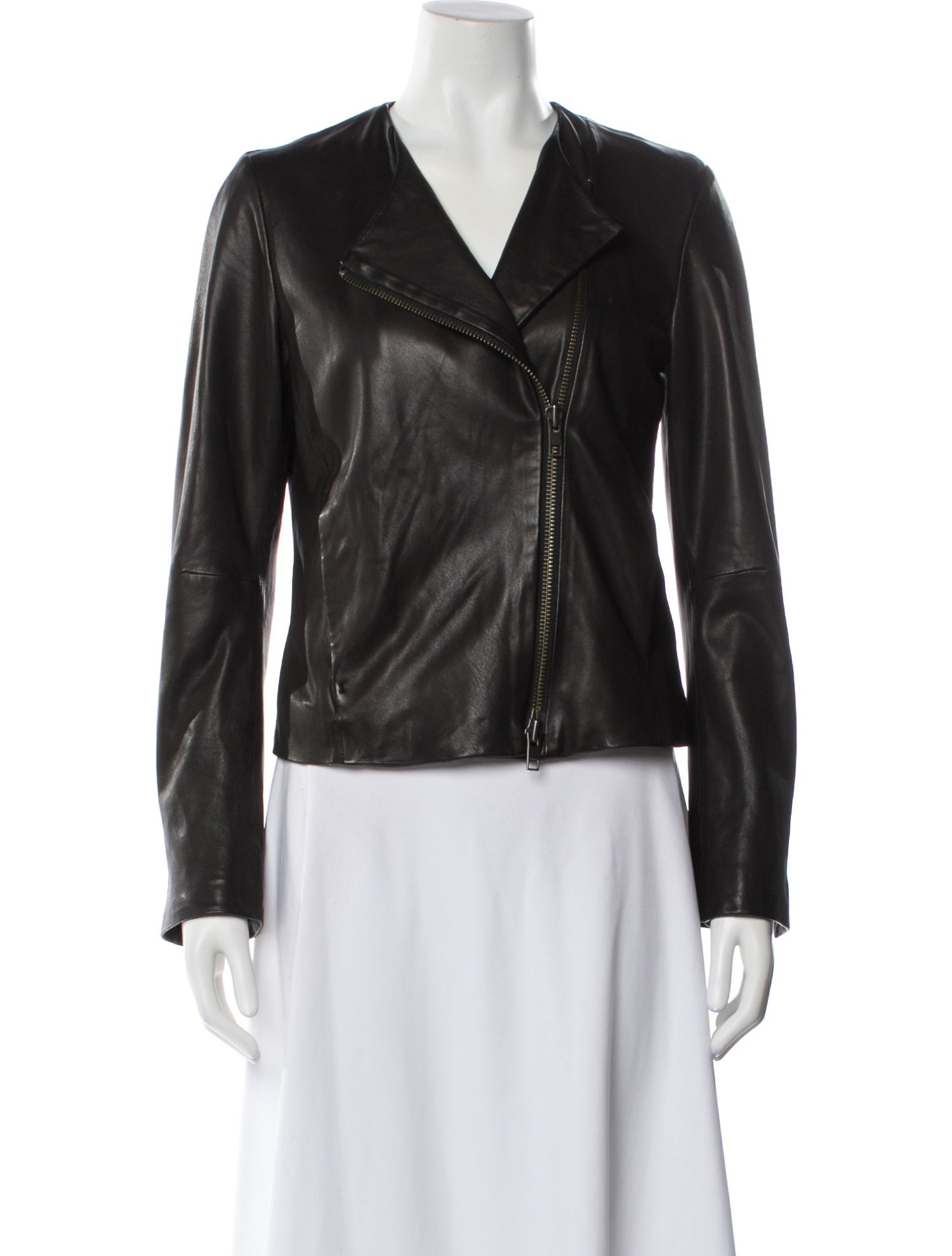 Vince Lamb Leather Biker Jacket