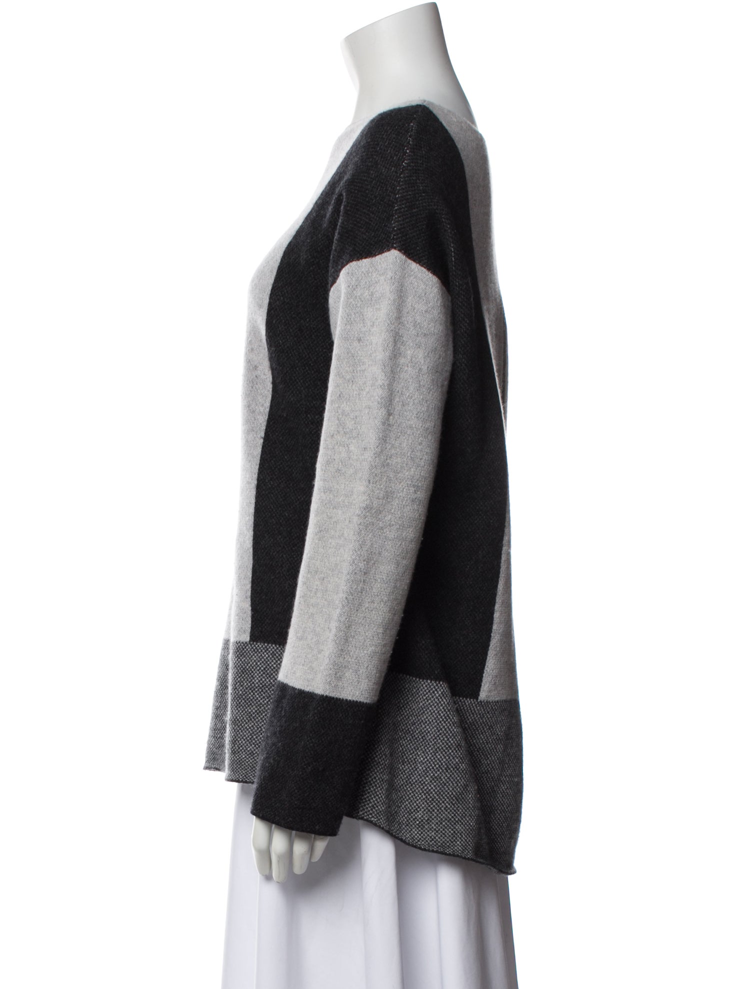 Vince Wool Colorblock Pattern Sweater