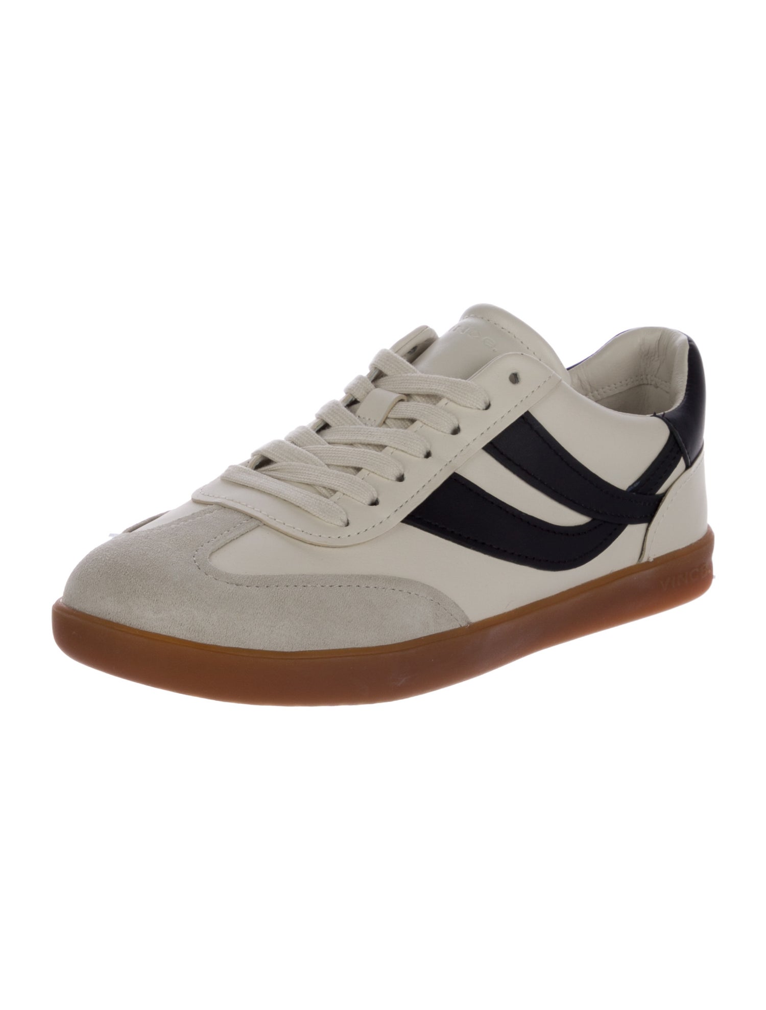 Vince Leather Colorblock Pattern Sneakers