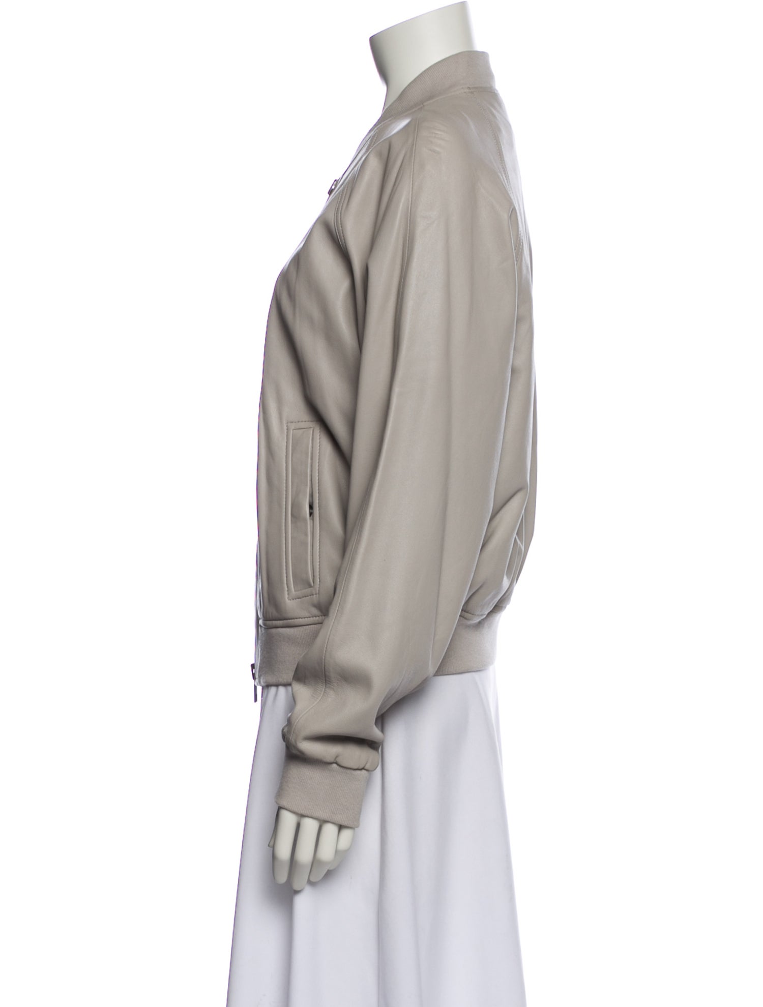 Vince Leather Bomber Jacket