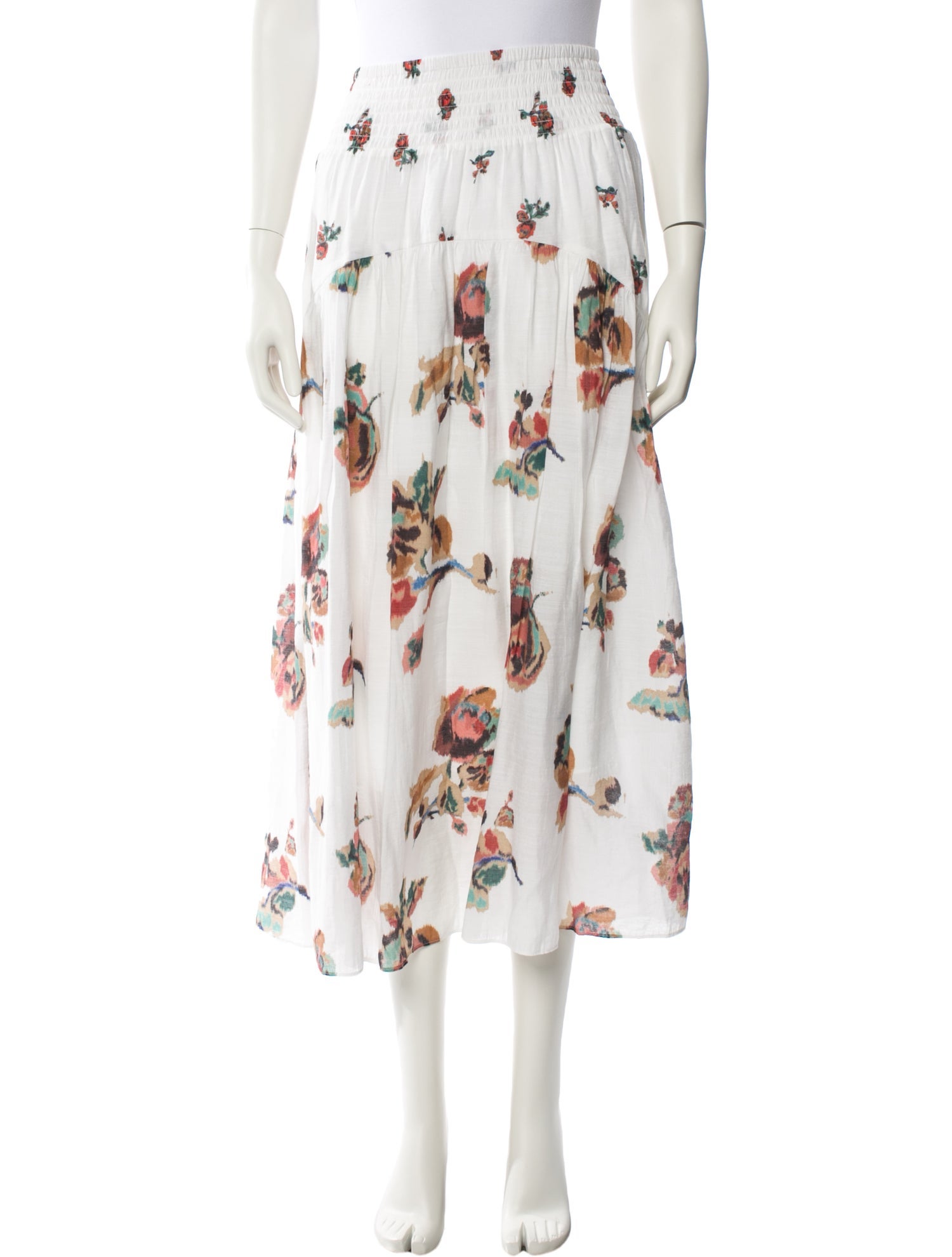 Vince Printed Midi Length Skirt