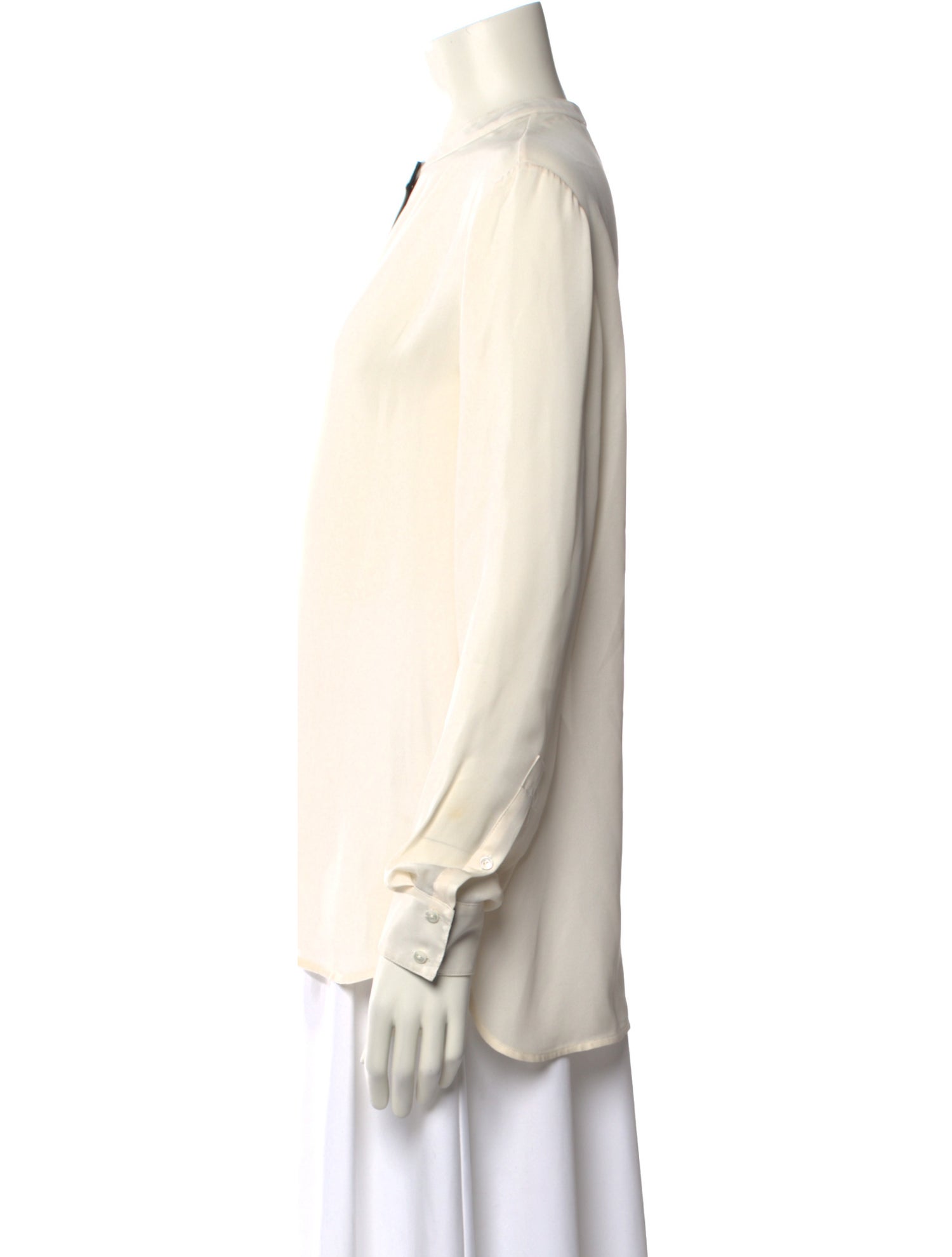 Vince Silk Crew Neck Blouse