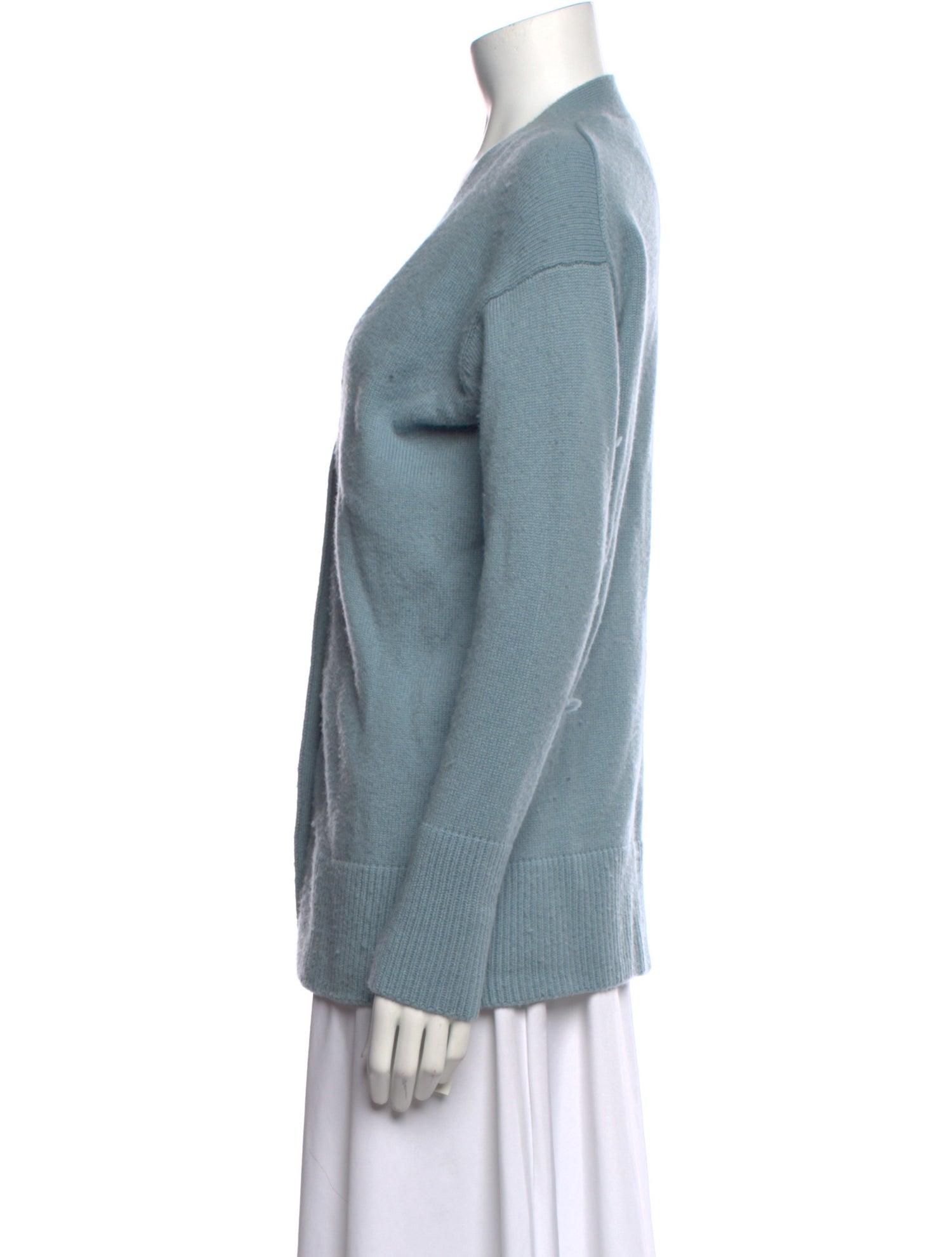 Stella McCartney Virgin Wool V-Neck Sweater - Blue Knitwear