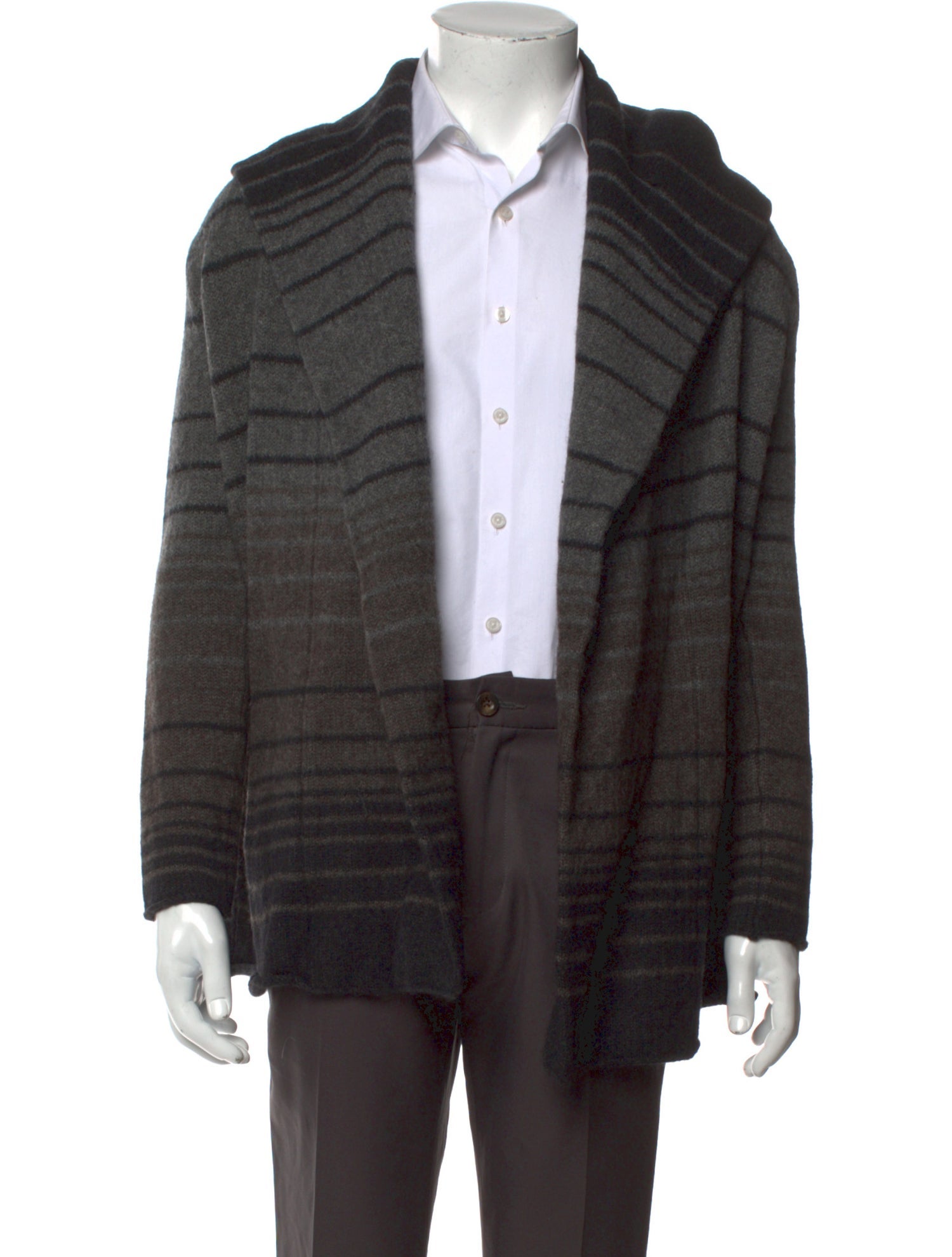 Vince Striped Open Front Cardigan