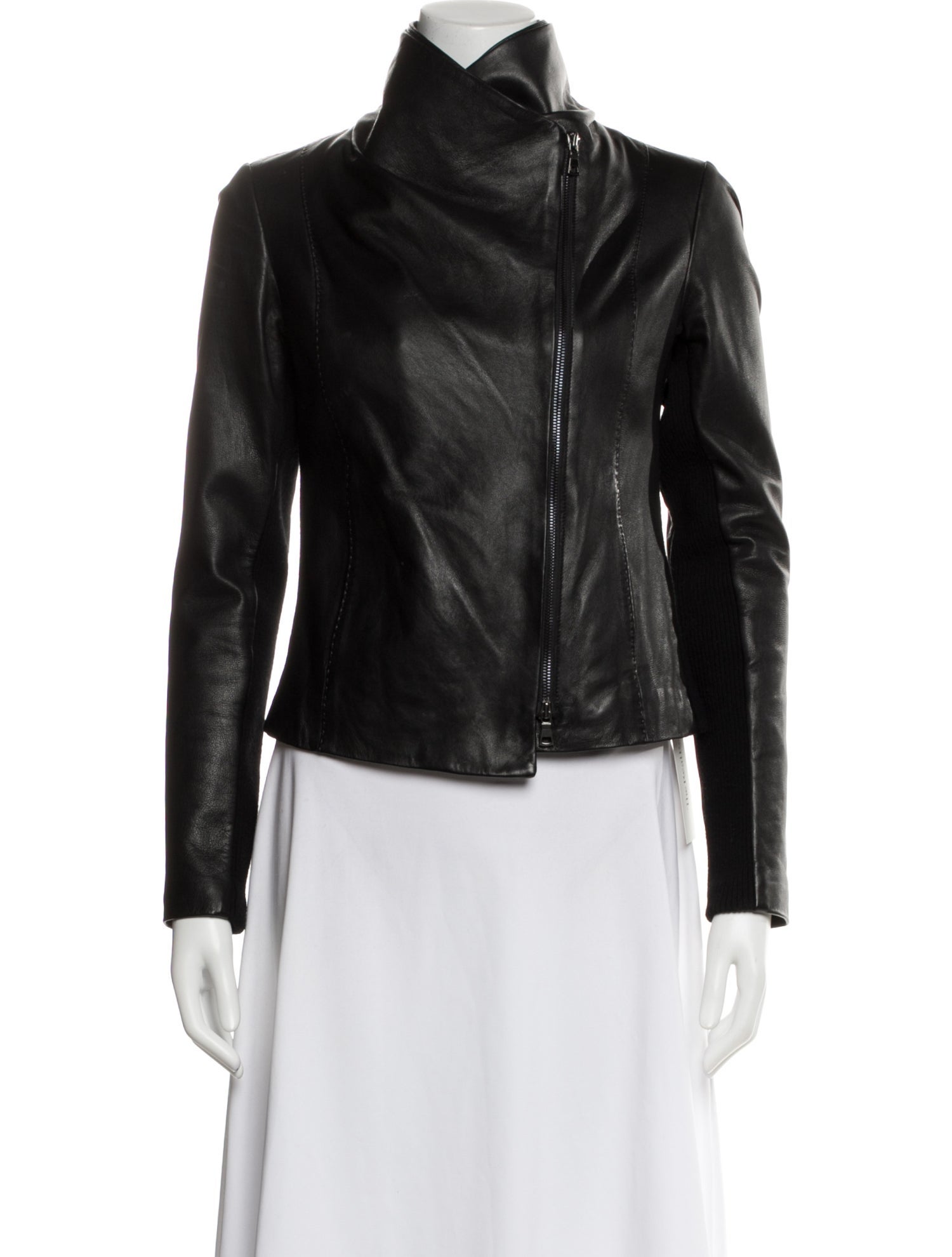 Vince Lamb Leather Biker Jacket