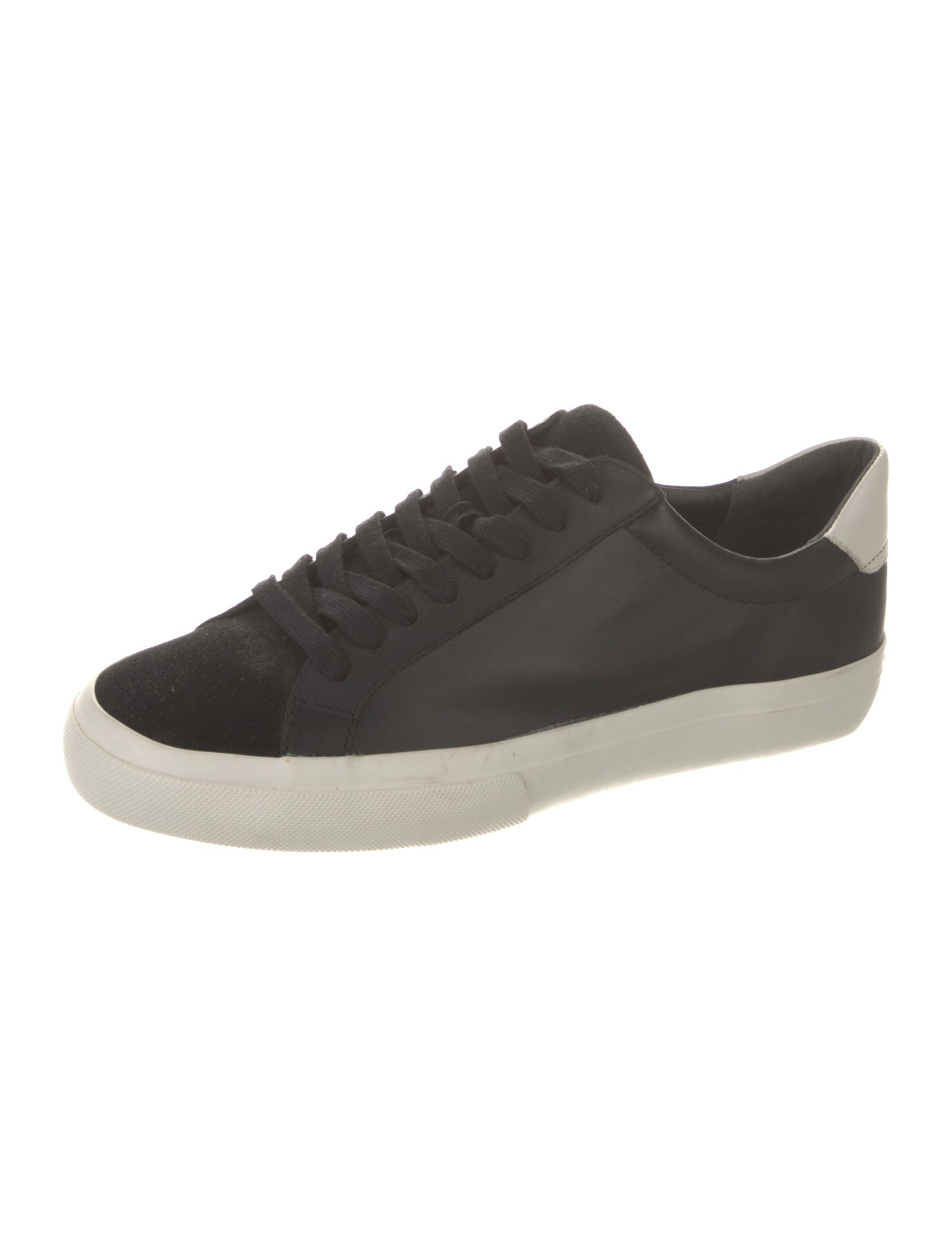 Vince Leather Colorblock Pattern Sneakers